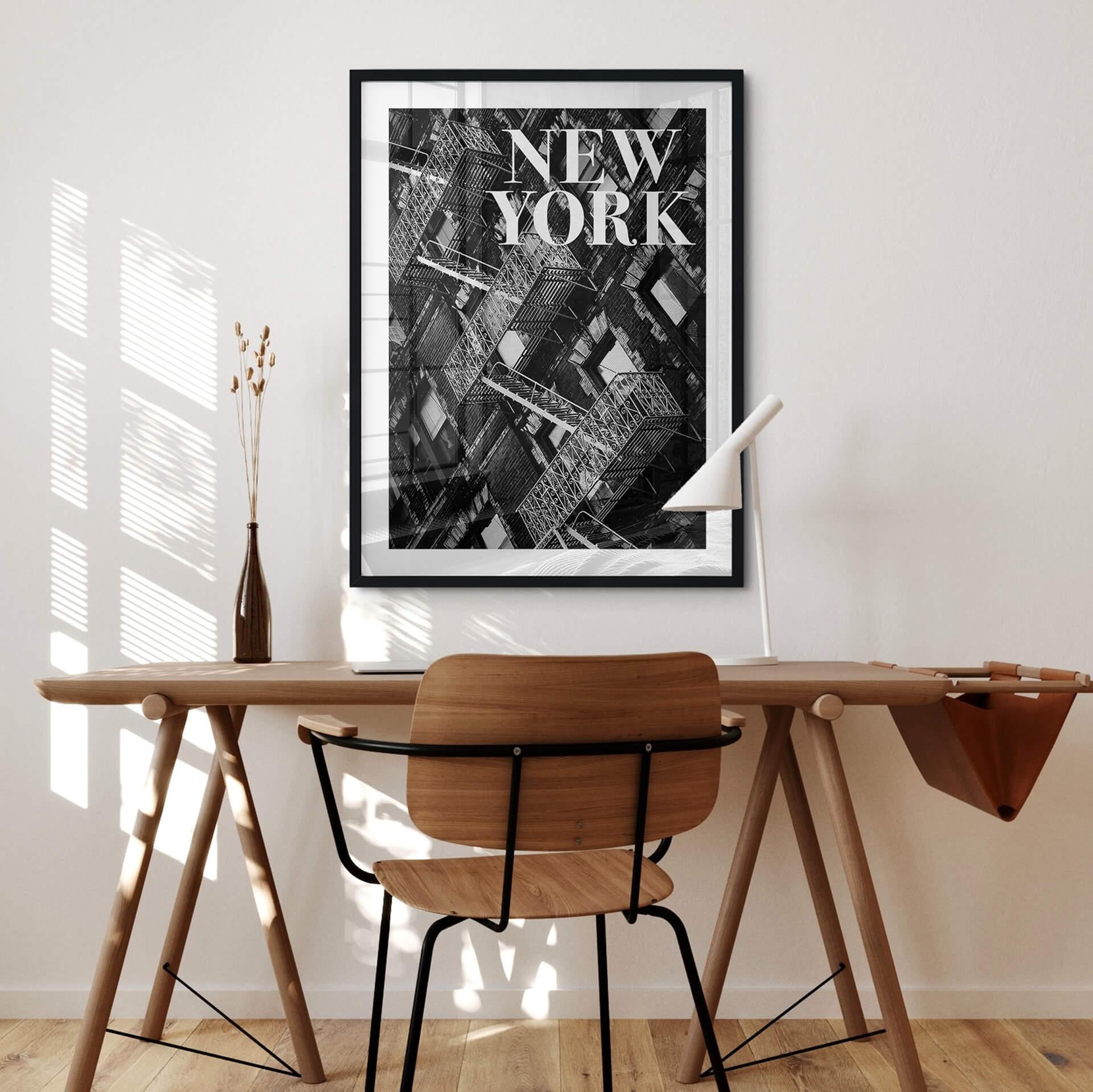 Póster Martin - Salida de incendios en Nueva York