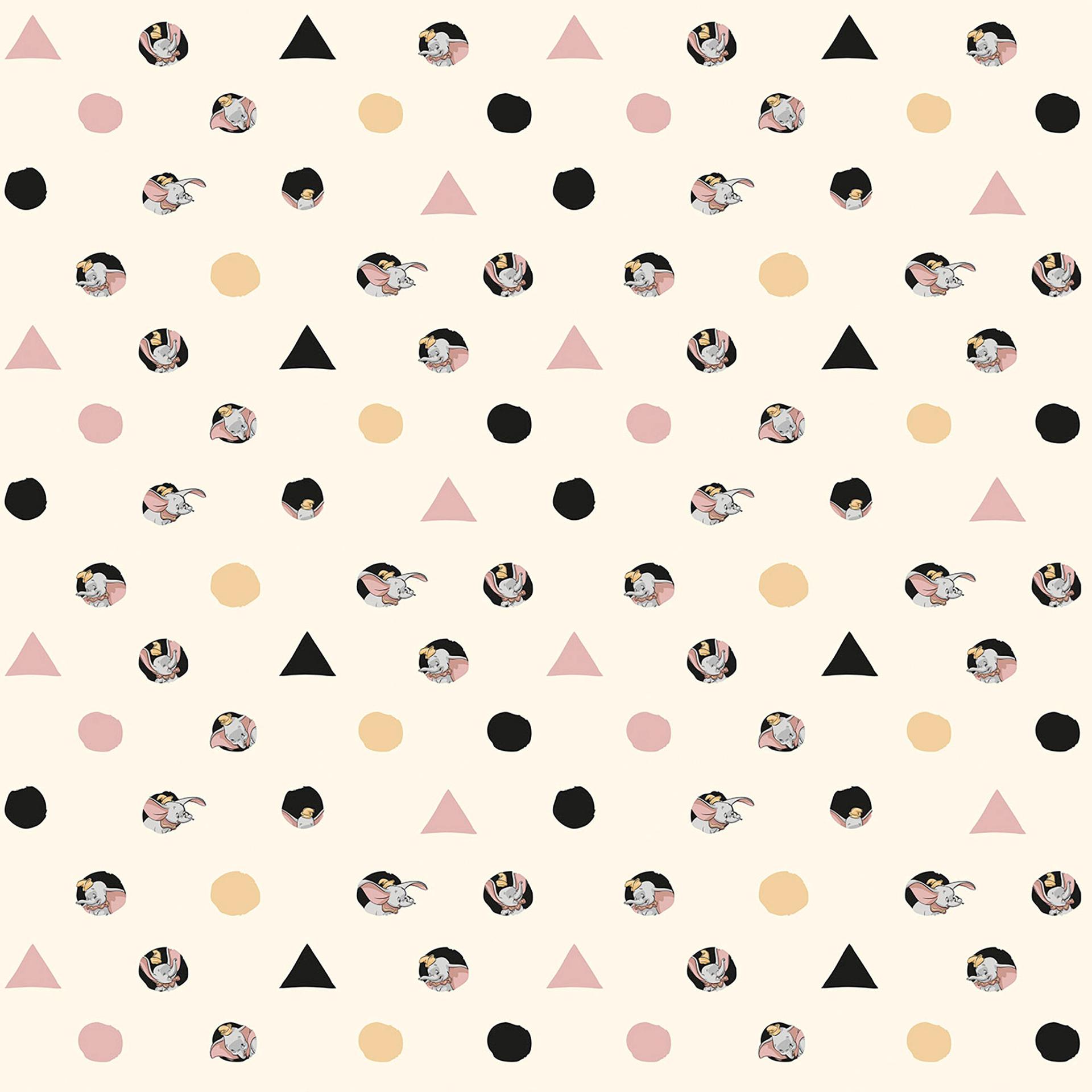 Tapet - Dumbo hjørner og prikker - 200 x 280 cm