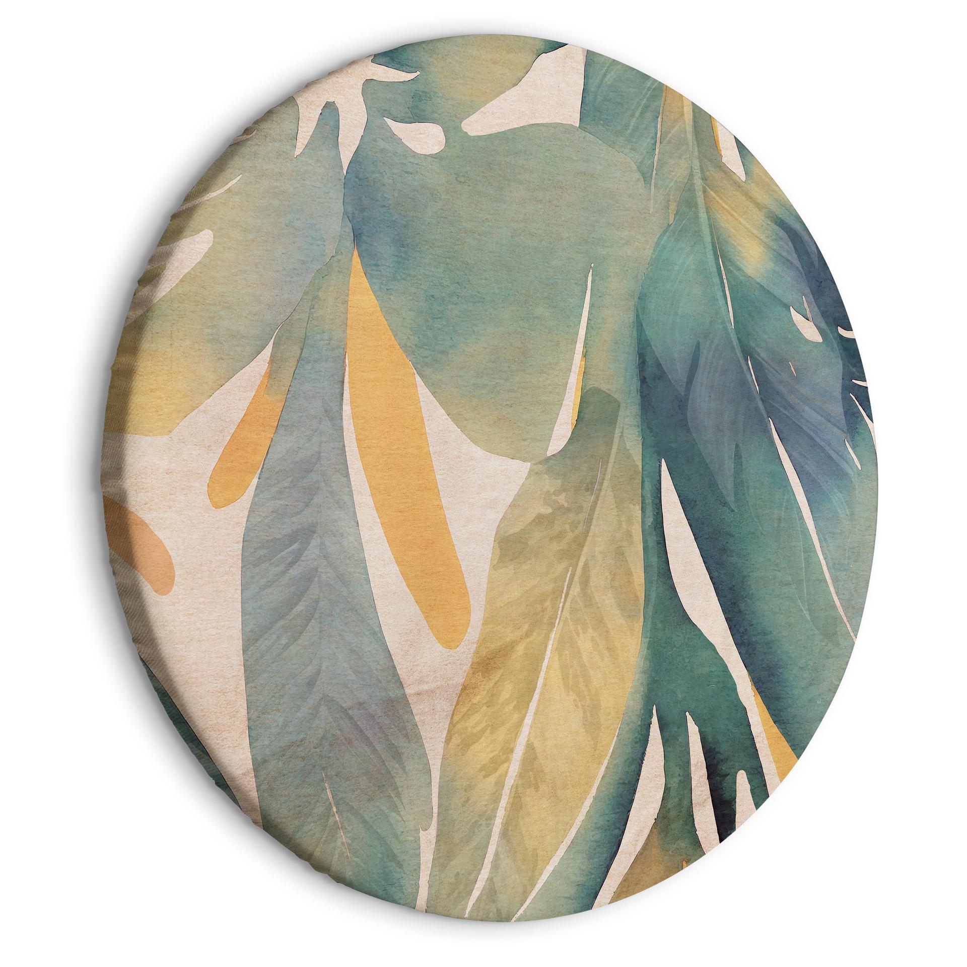 Rundes Leinwandbild Aquarell Exotiken