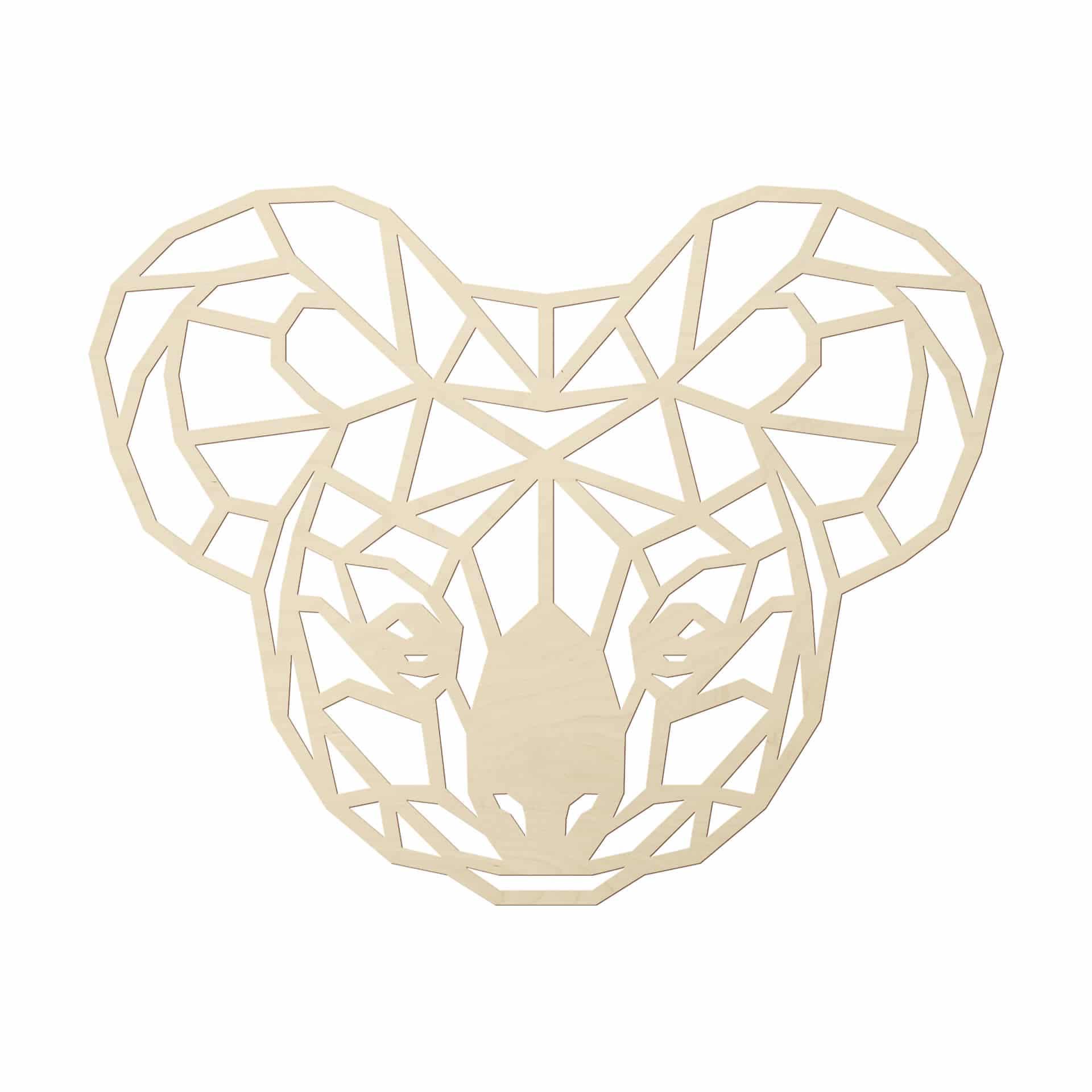 Decoro in legno origami - Coala