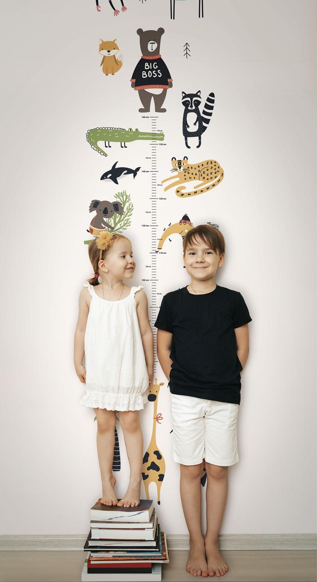 kinderbehang, vliesbehang met illustratie Kids Walls wit, kleurrijk