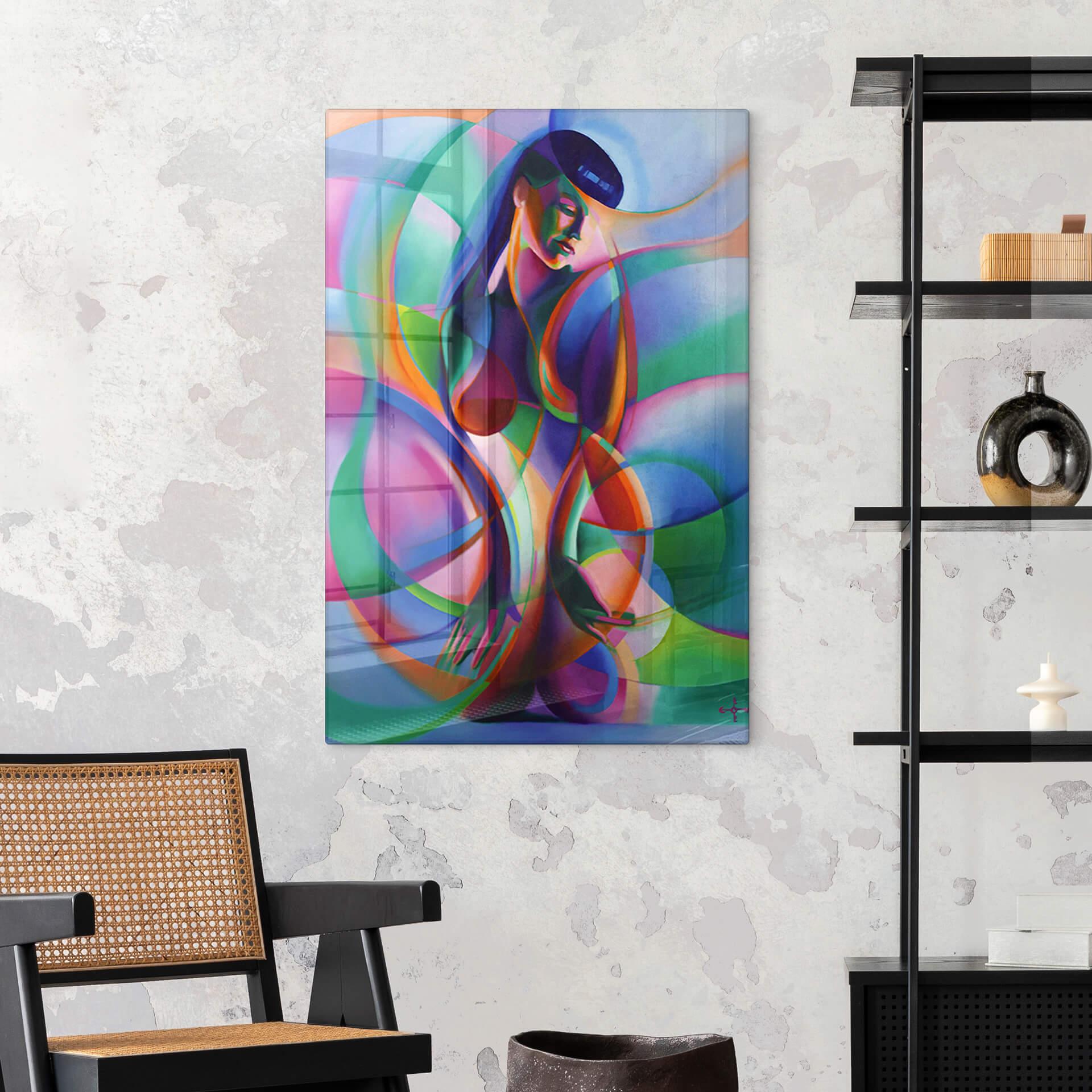 Glasschilderij Akkers - the Return of Bettie Page