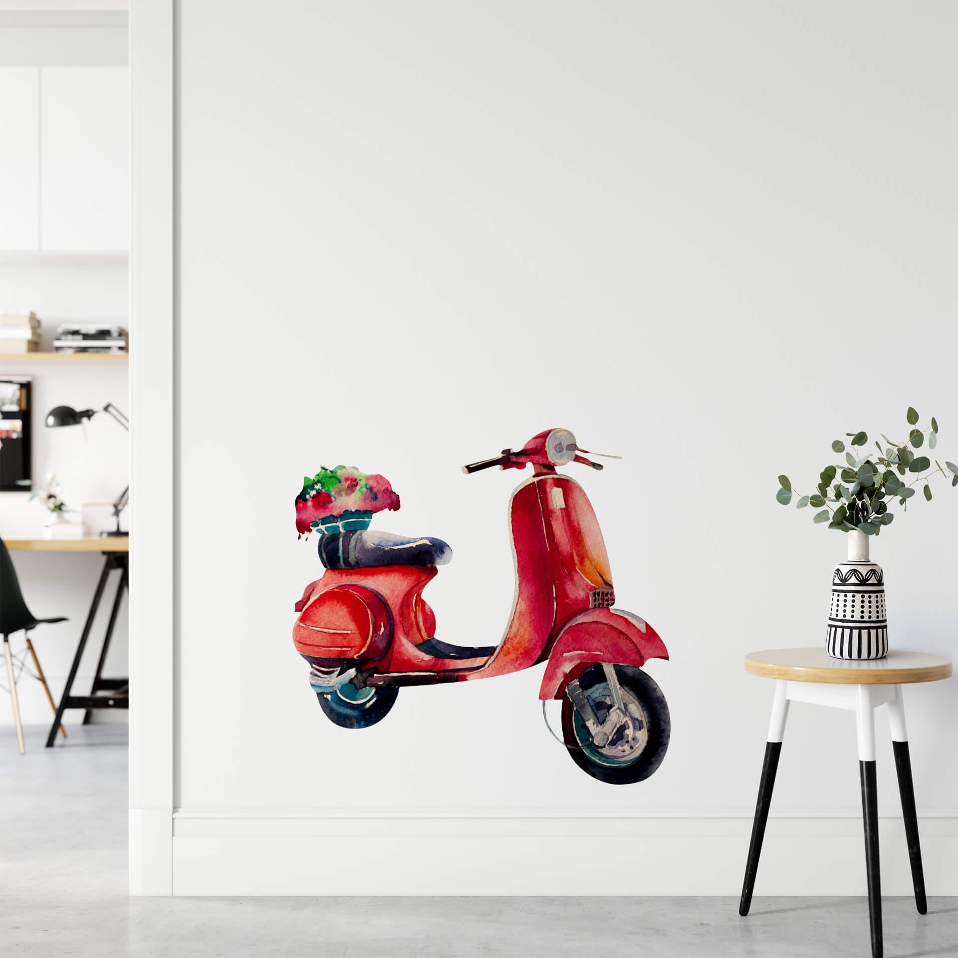 Wandtattoo Kvilis - Rote Vespa