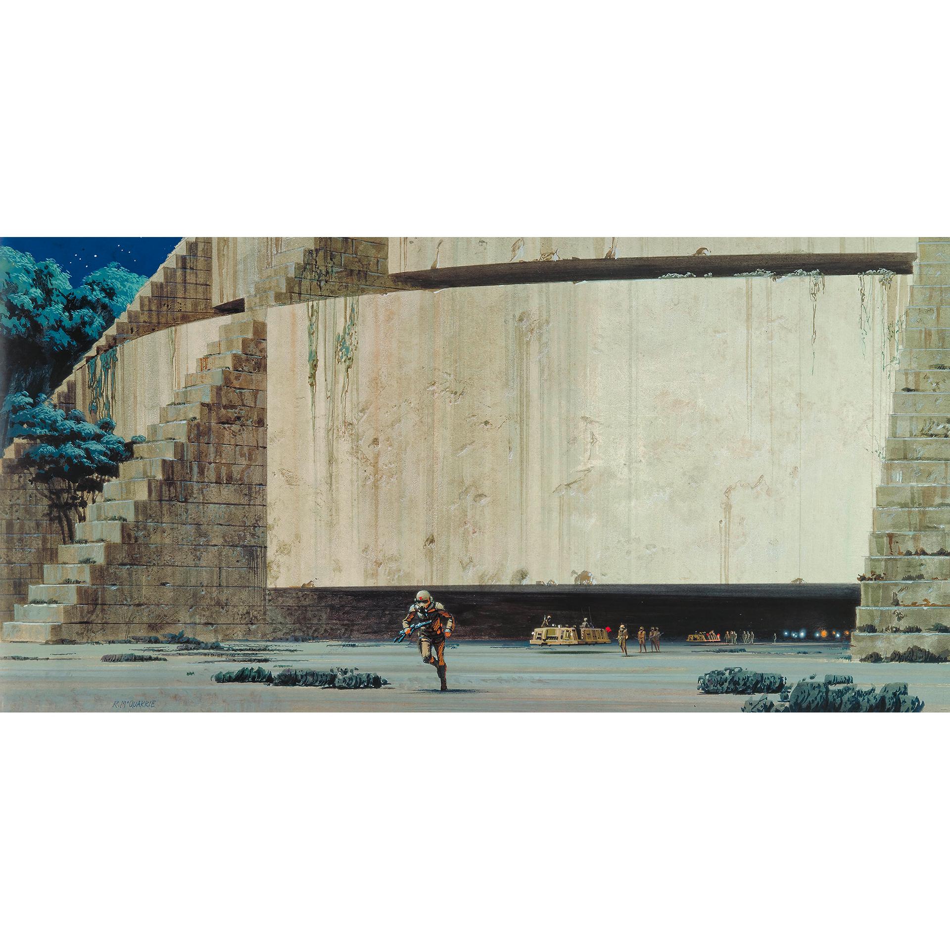 Vlies Fototapete - Star Wars Classic RMQ Yavin Temple - 500 x 250 cm
