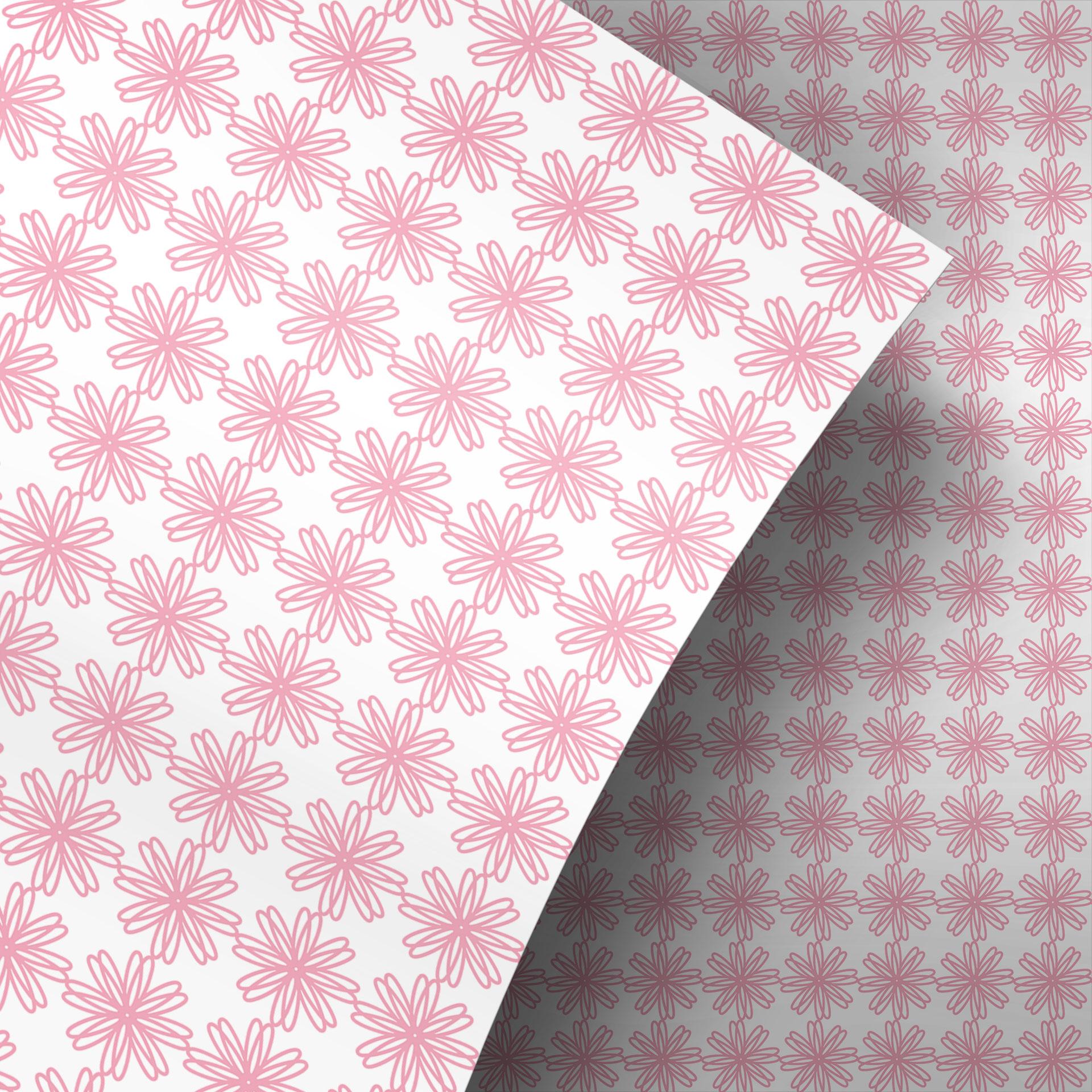 Møbelfolie, dekorativ folie - kan tørres af - margueritter pink