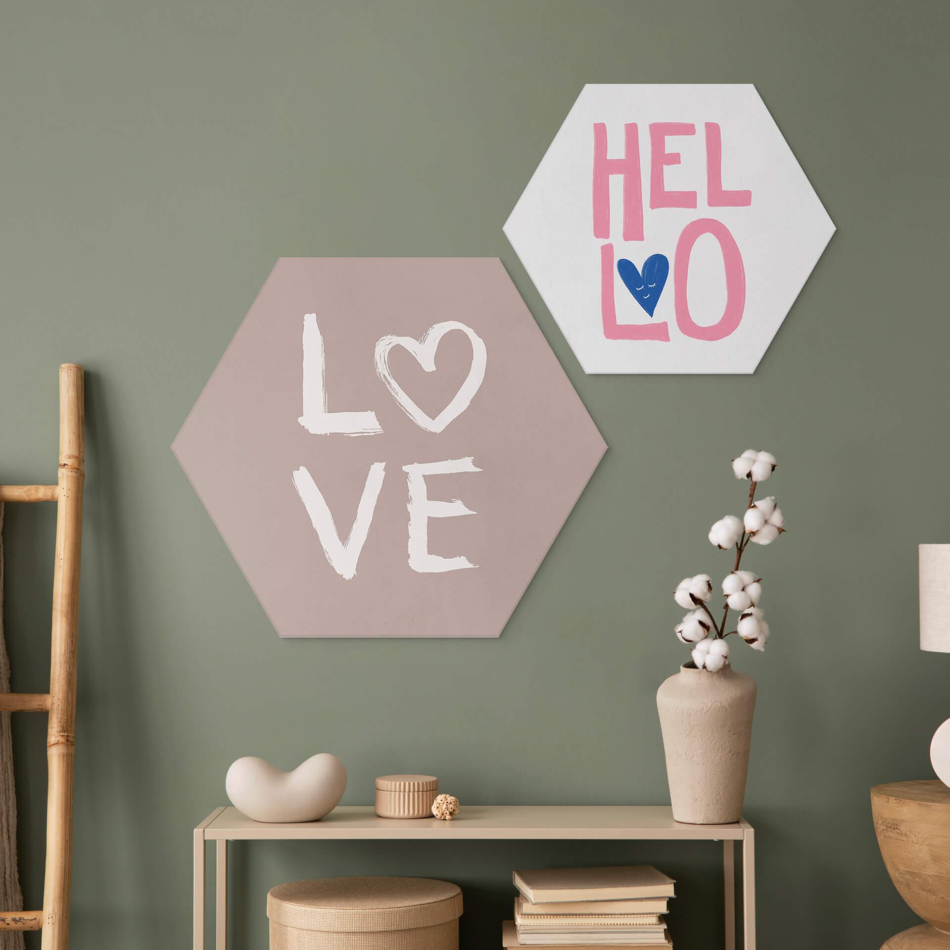 Hexagon Dibond Fritsch - Hello
