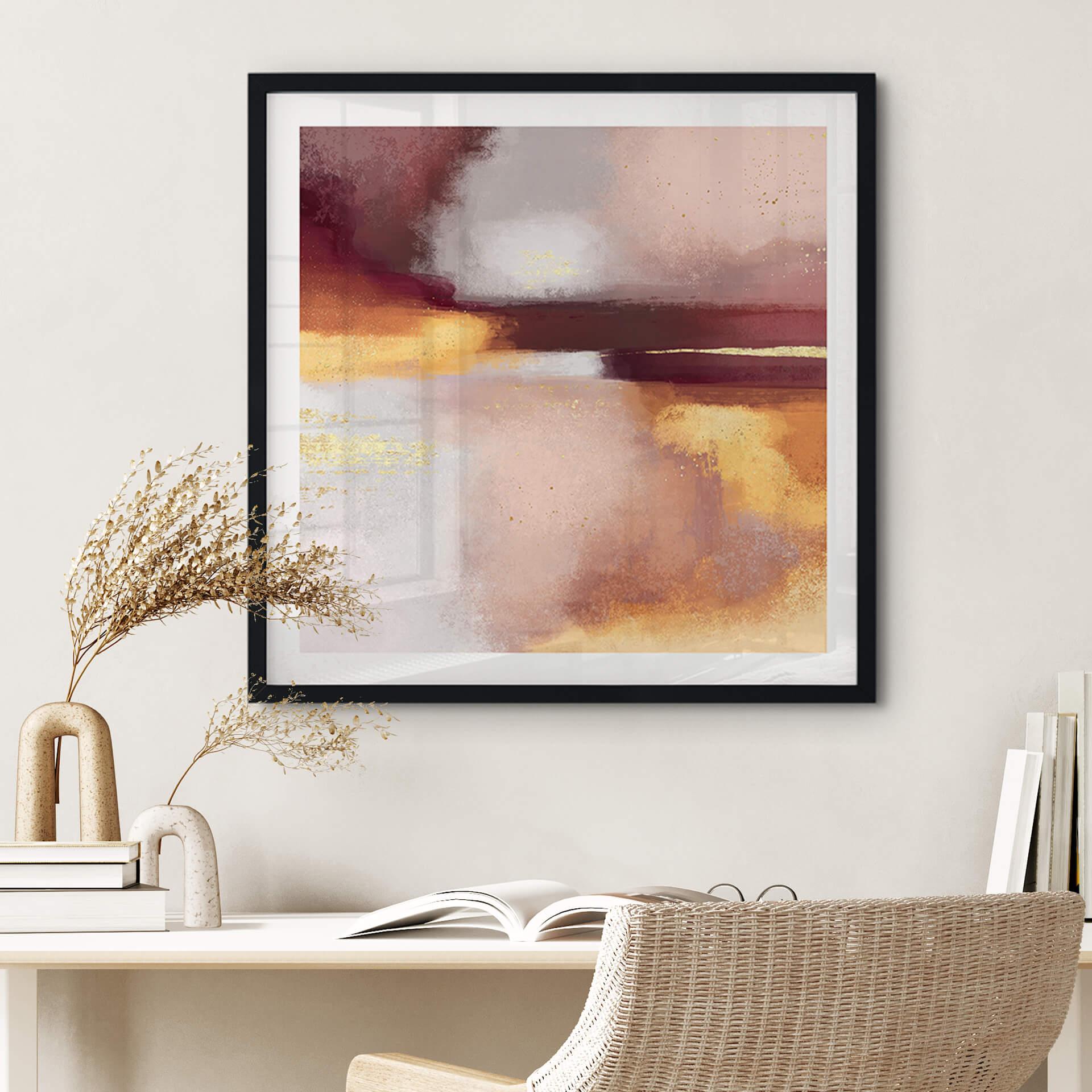 Póster Fredriksson - Borgoña y ámbar