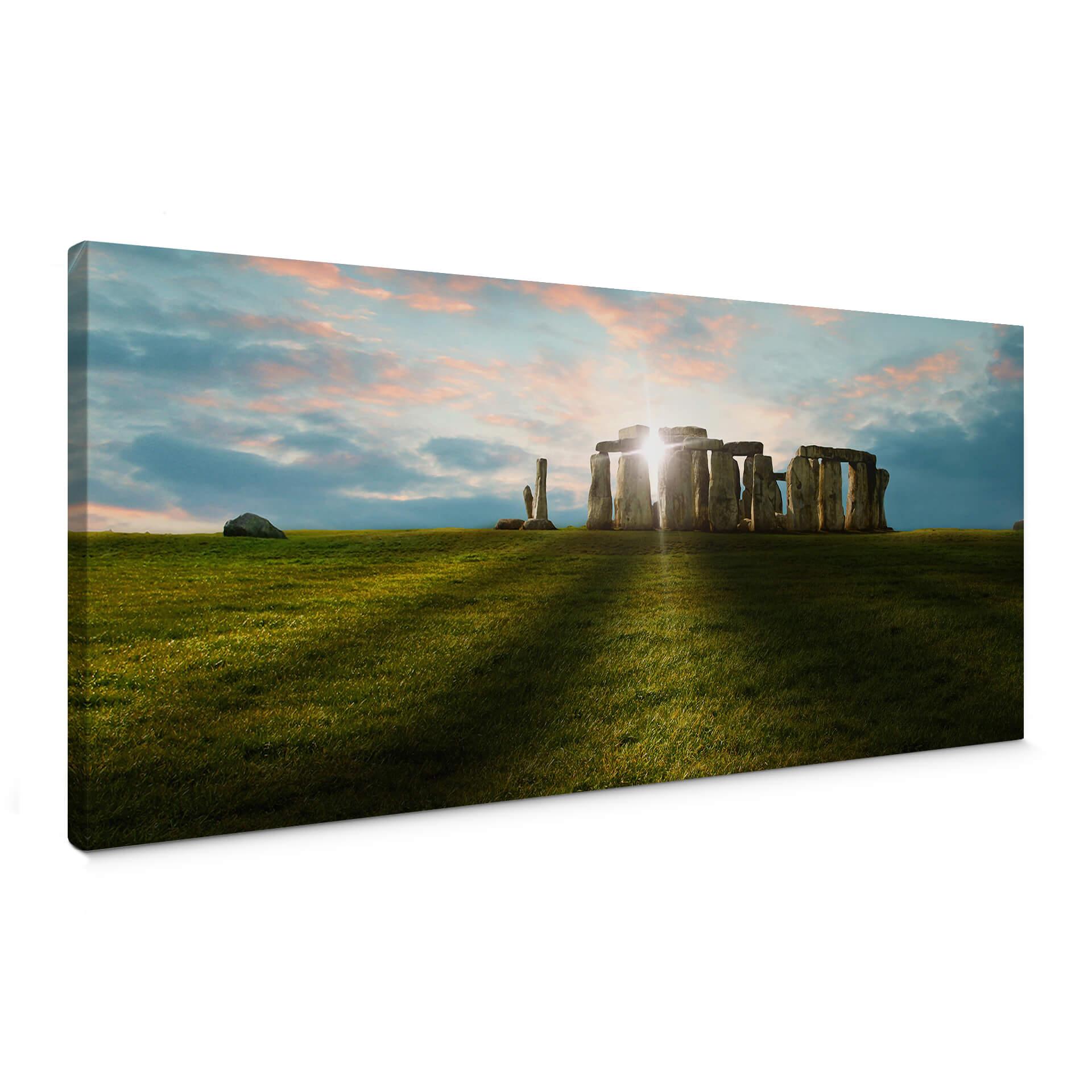 Lienzo Stonehenge al atardecer - Panorama