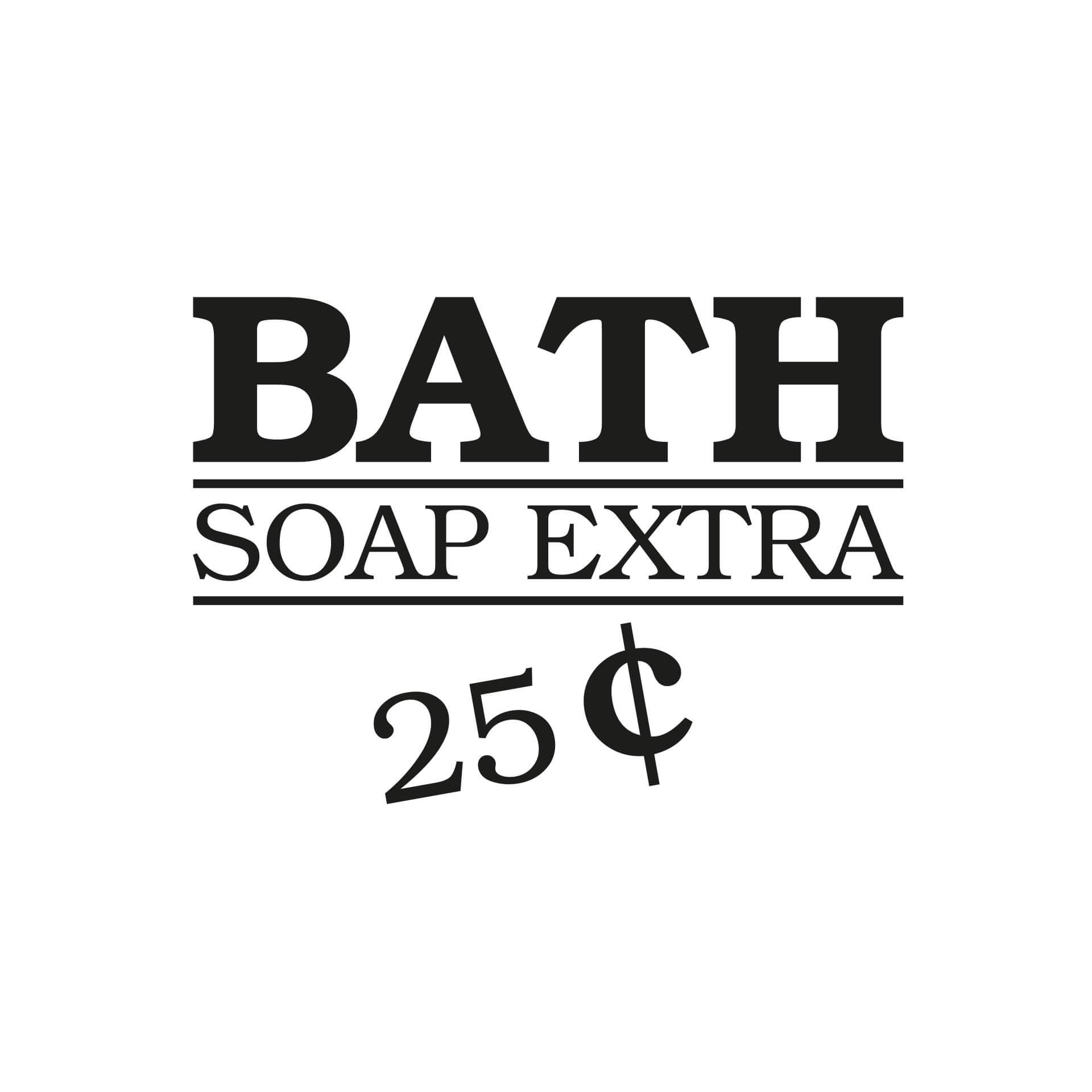 Wandtattoo Bath - Soap Extra - 25 Cent