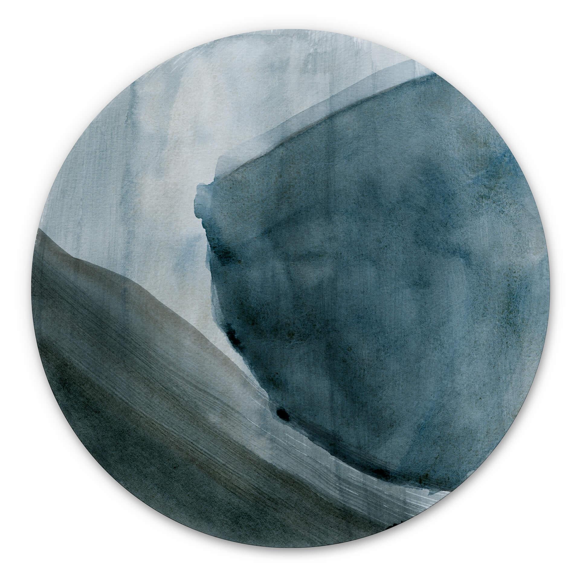 Tableau sur alu-Dibond Nouveauprints - Aquamarin - Rond