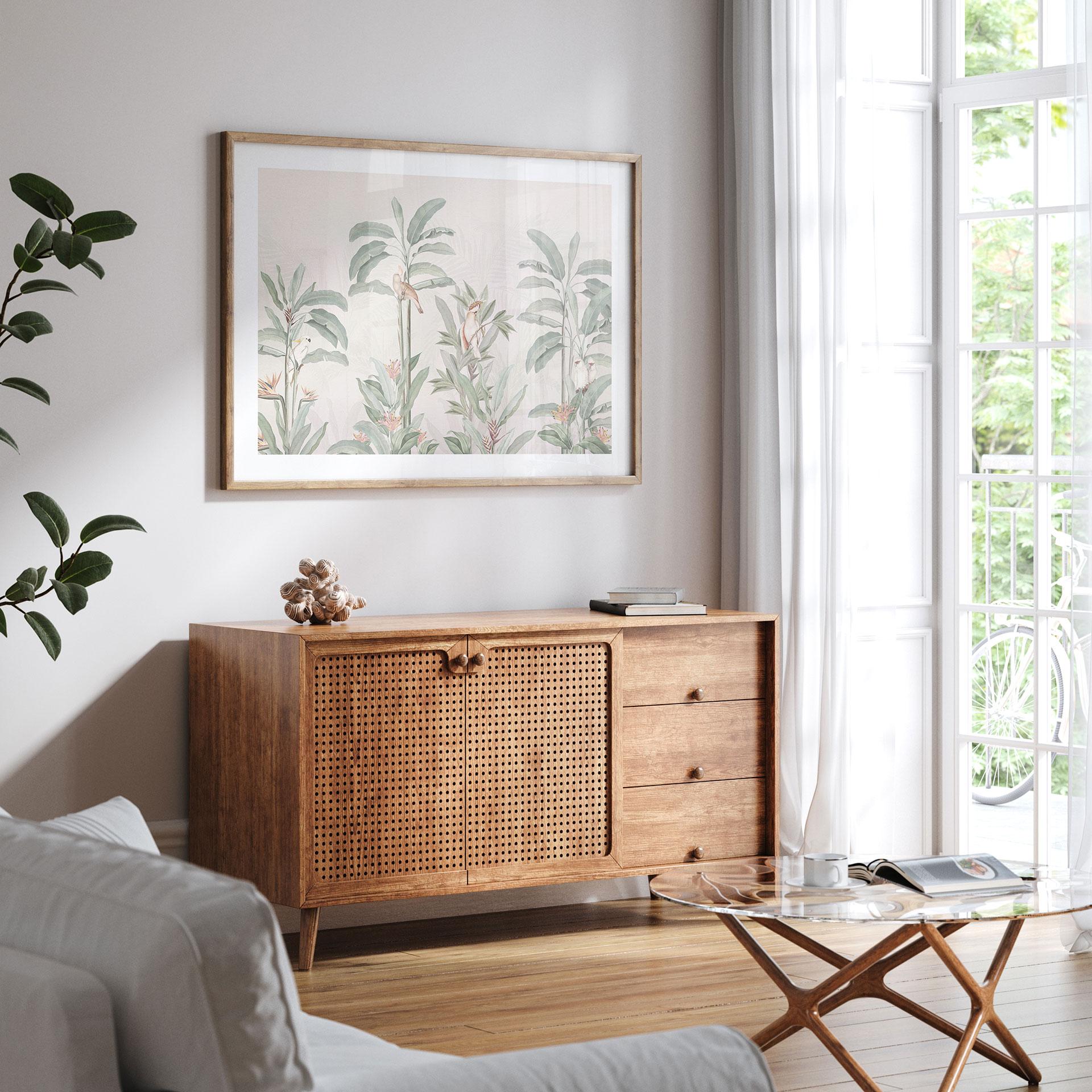 Jungle Plakat Tropisk skov med kakaduer - Bloomery Decor