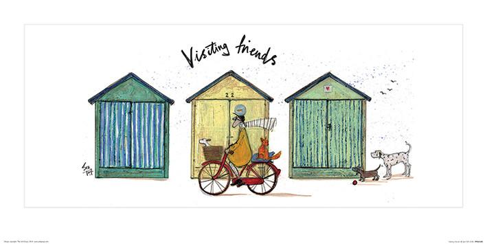 Plakat Sam Toft - Visiting Friends kunsttryk, Sam Toft (60 x 30 cm)