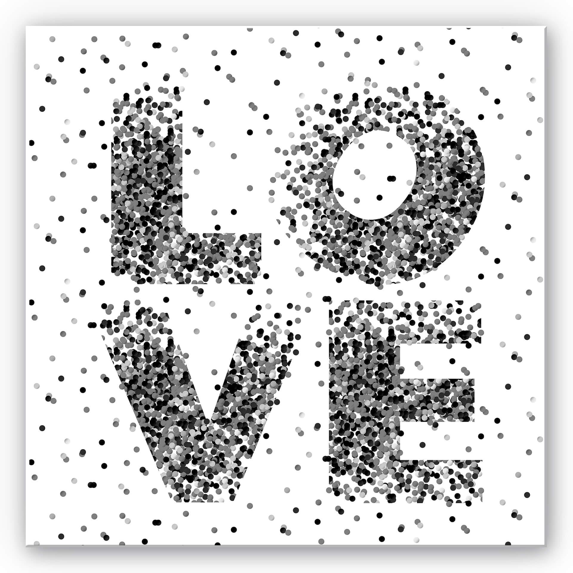Tableau Forex - Confetti in Love - Format carré