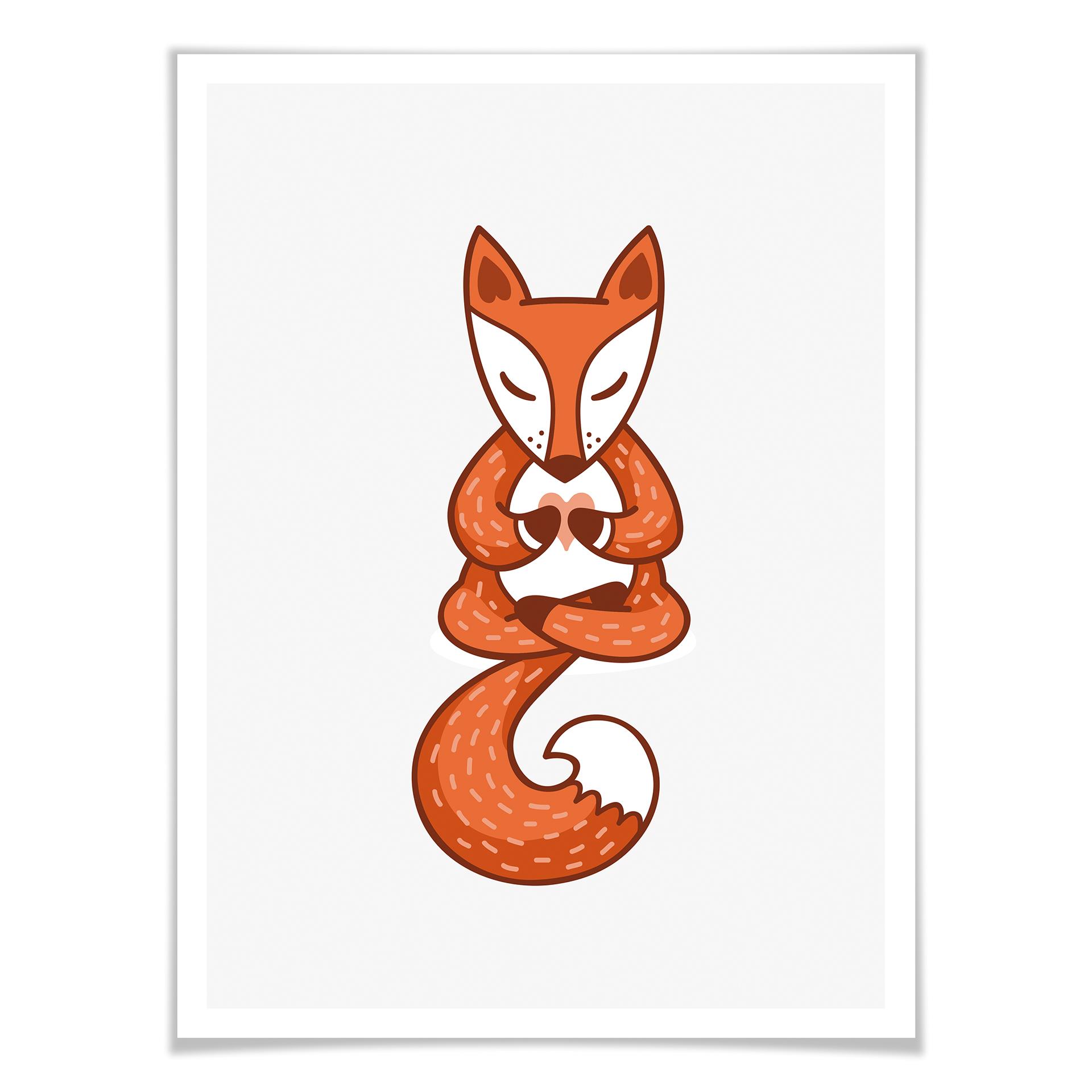 Plakat - Yoga fox 02