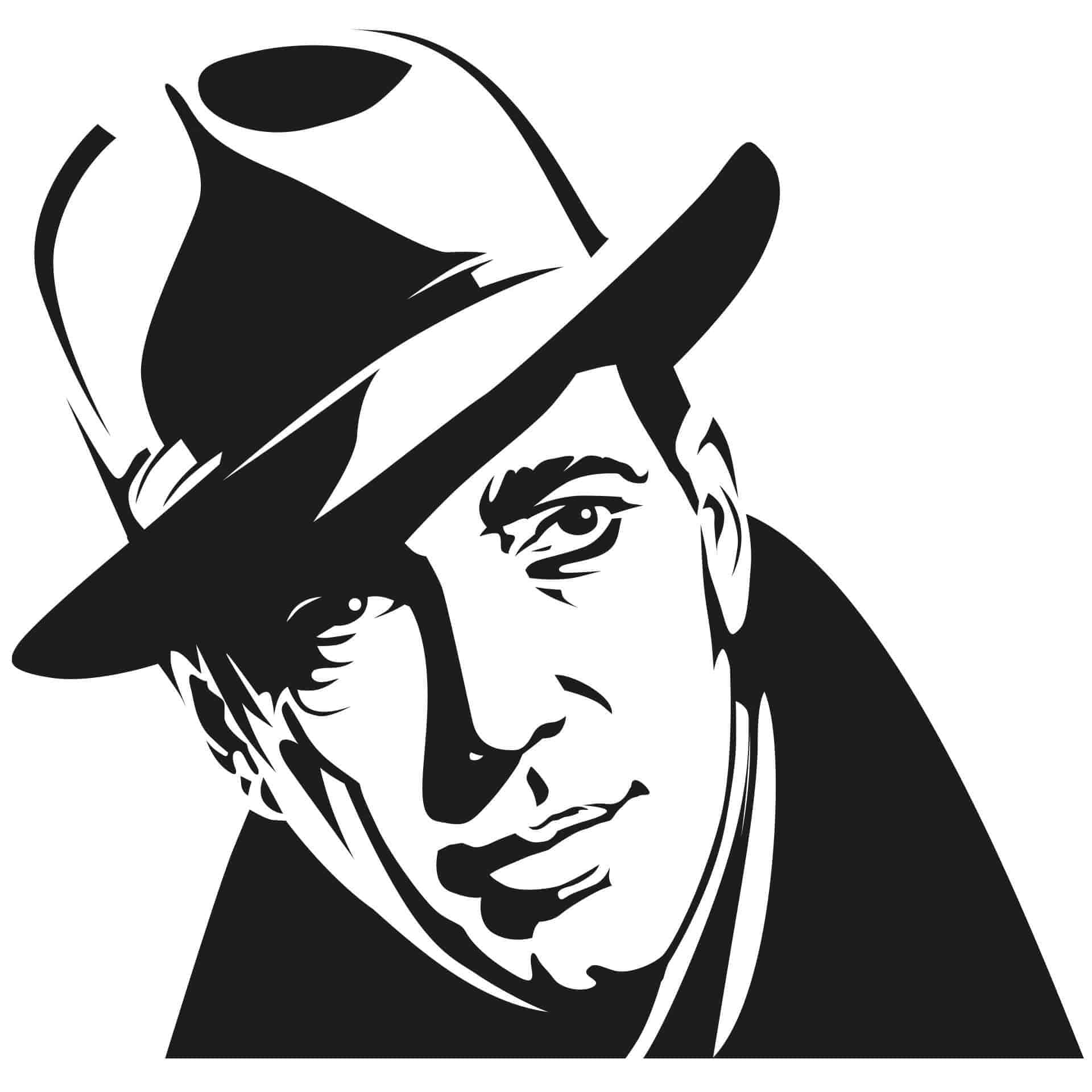 Wandtattoo Humphrey Bogart