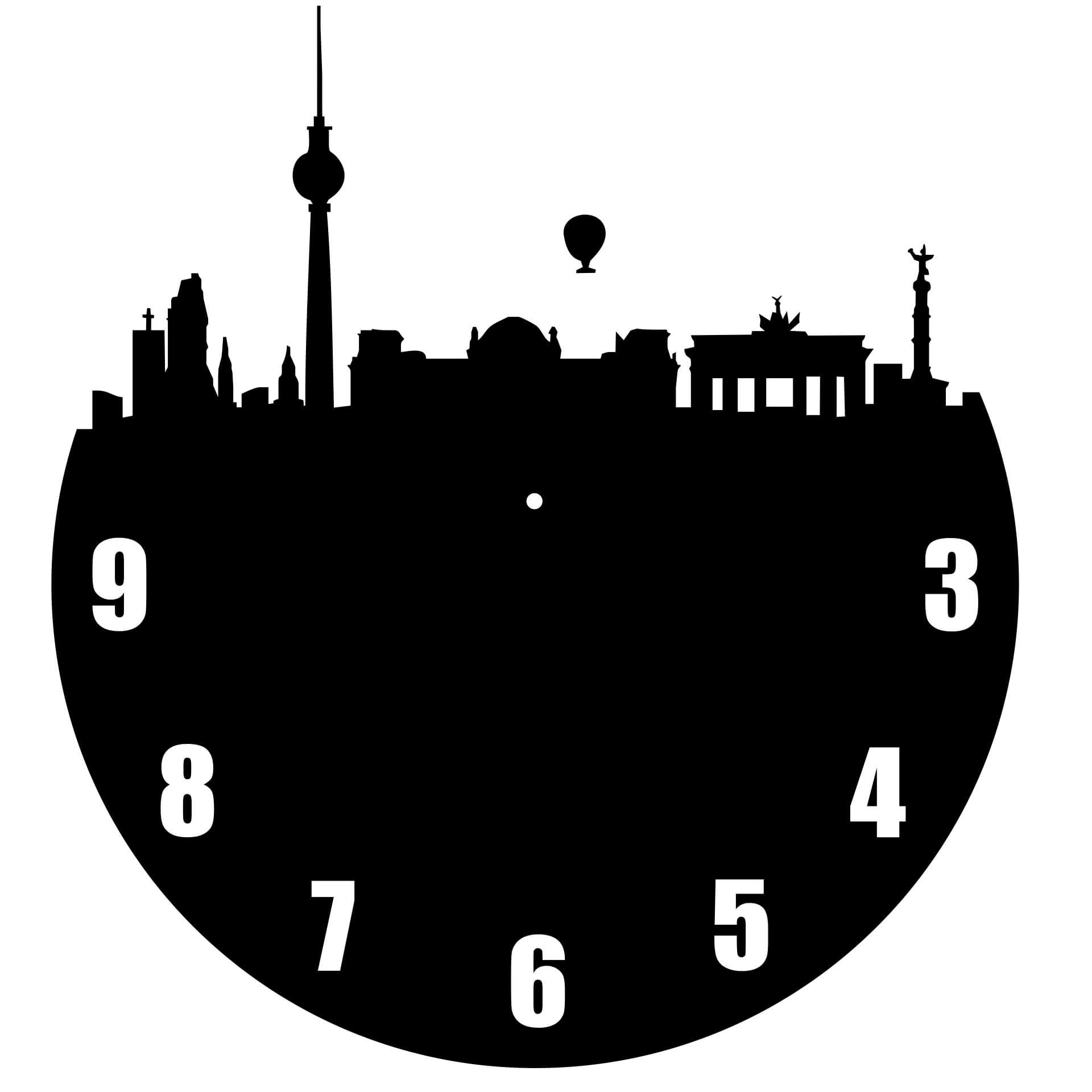 Wandtattoo Berlin Wanduhr