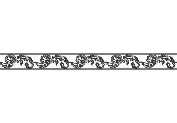 A.S. Création Bordüre Only Borders Borte mit Ornamenten barock selbstklebend schwarz, weiß