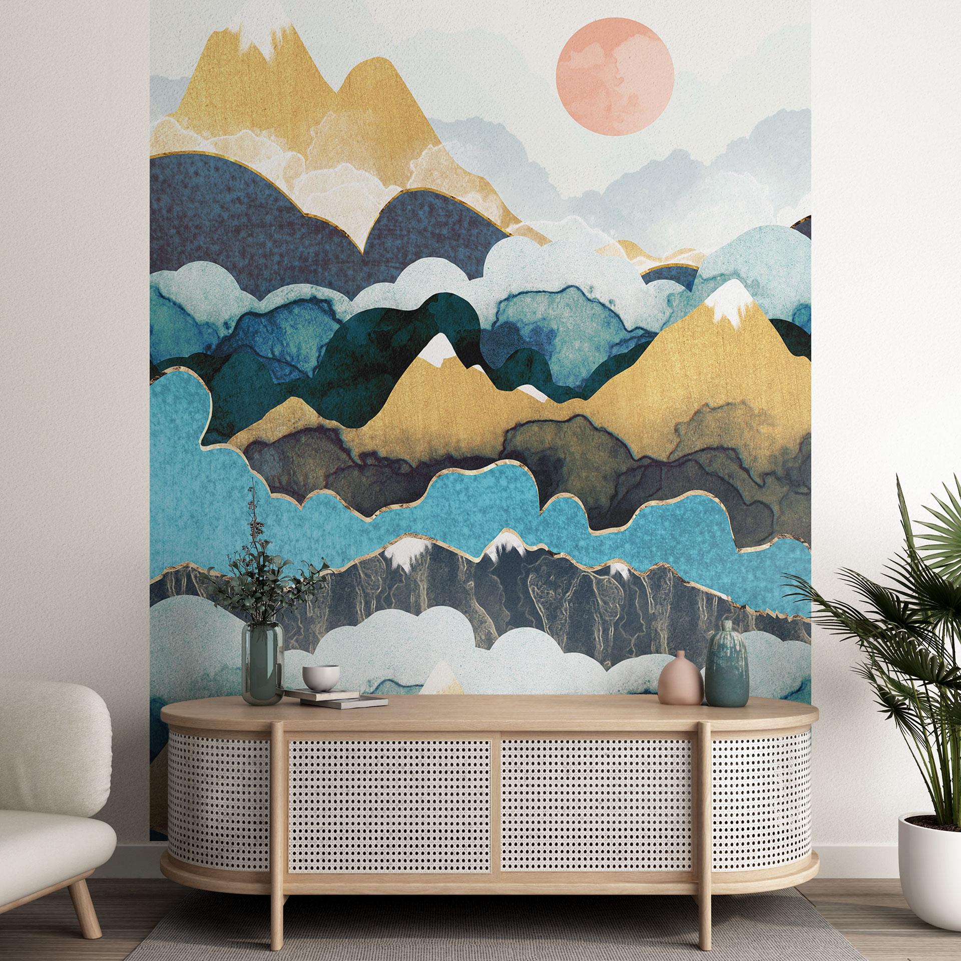 Fototapet Bjergtop over skyerne - SpaceFrog Designs