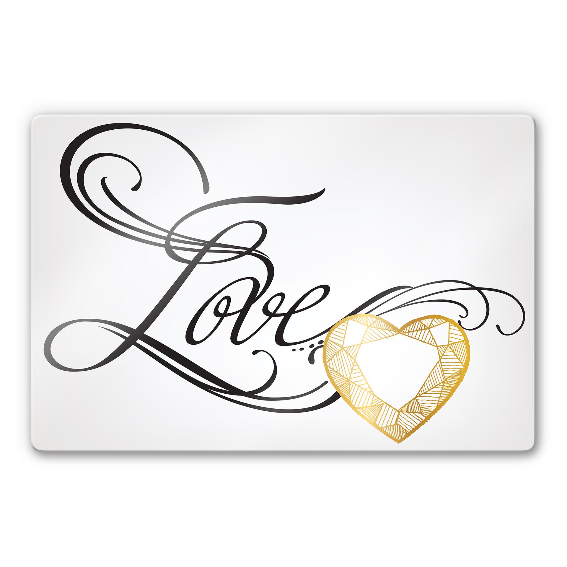 Tableau en verre - LA Ink - Love