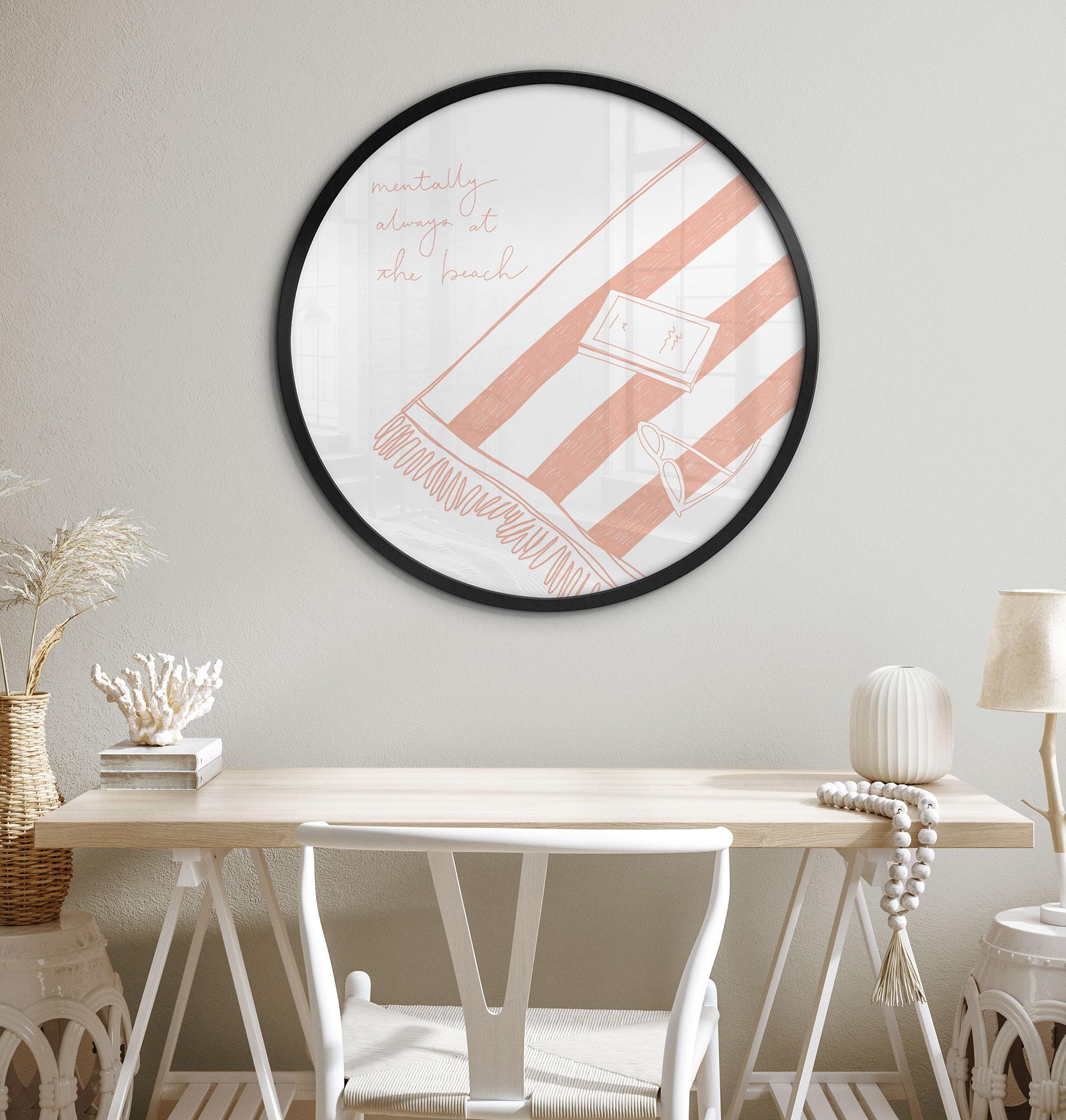 Poster verlangen naar strand en zee - Soley - Rond