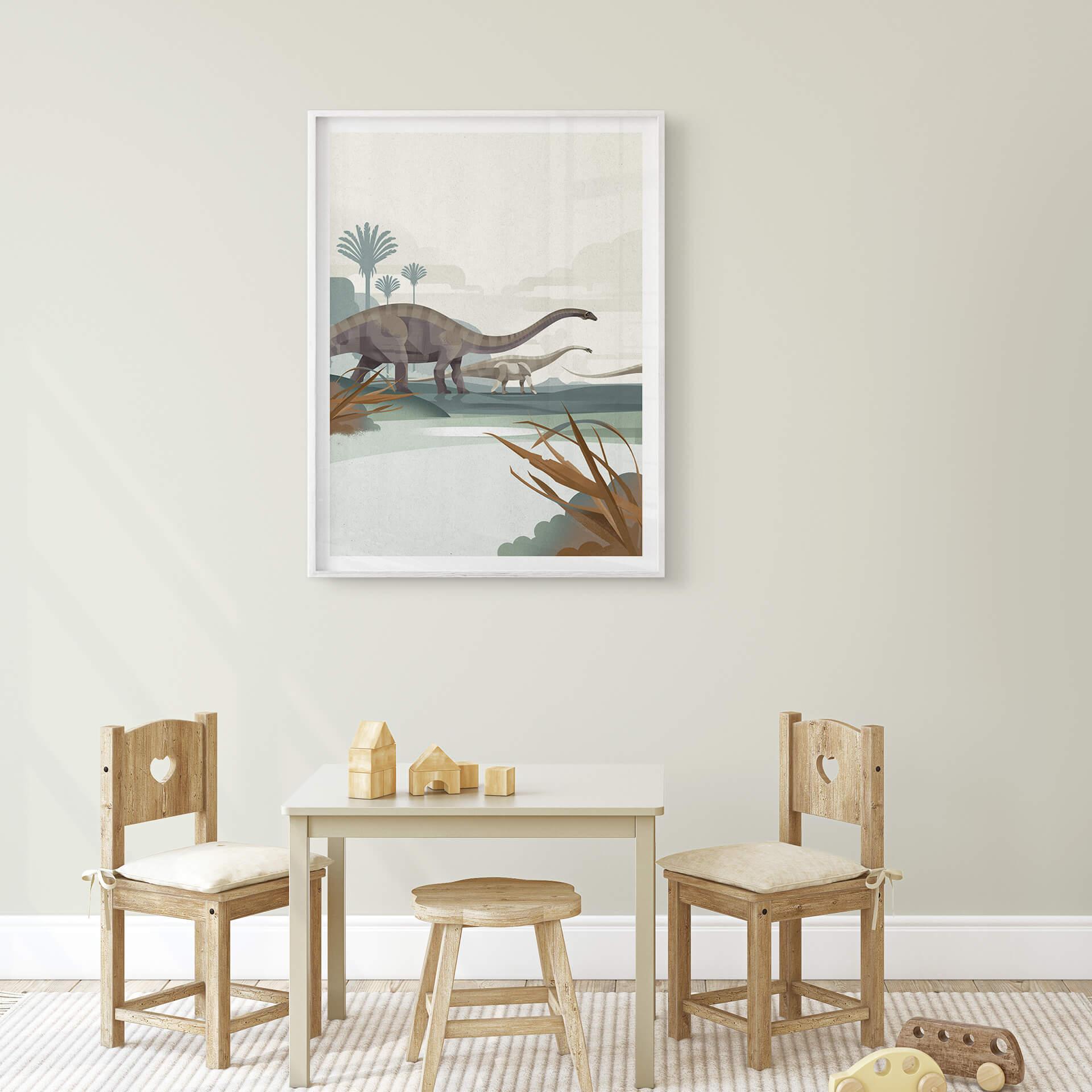 Poster Braun - Diplodocus