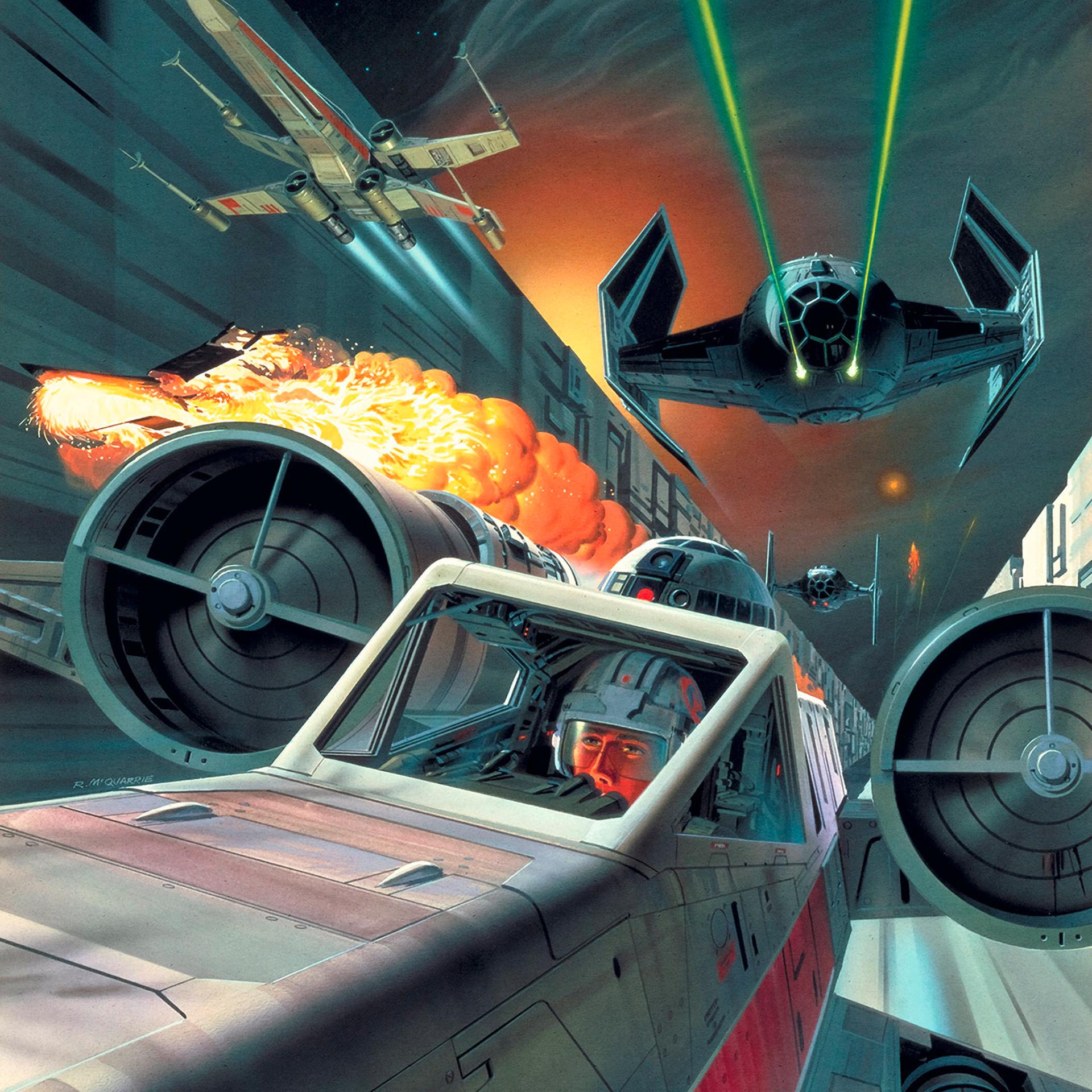 Vlies Fototapete - Star Wars Classic Death Star Trench Run - 200 x 280 cm