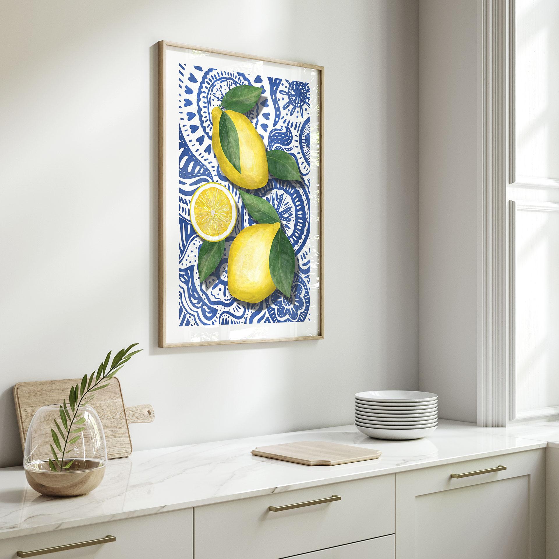 Plakat med sicilianske citroner - EMELIEmaria