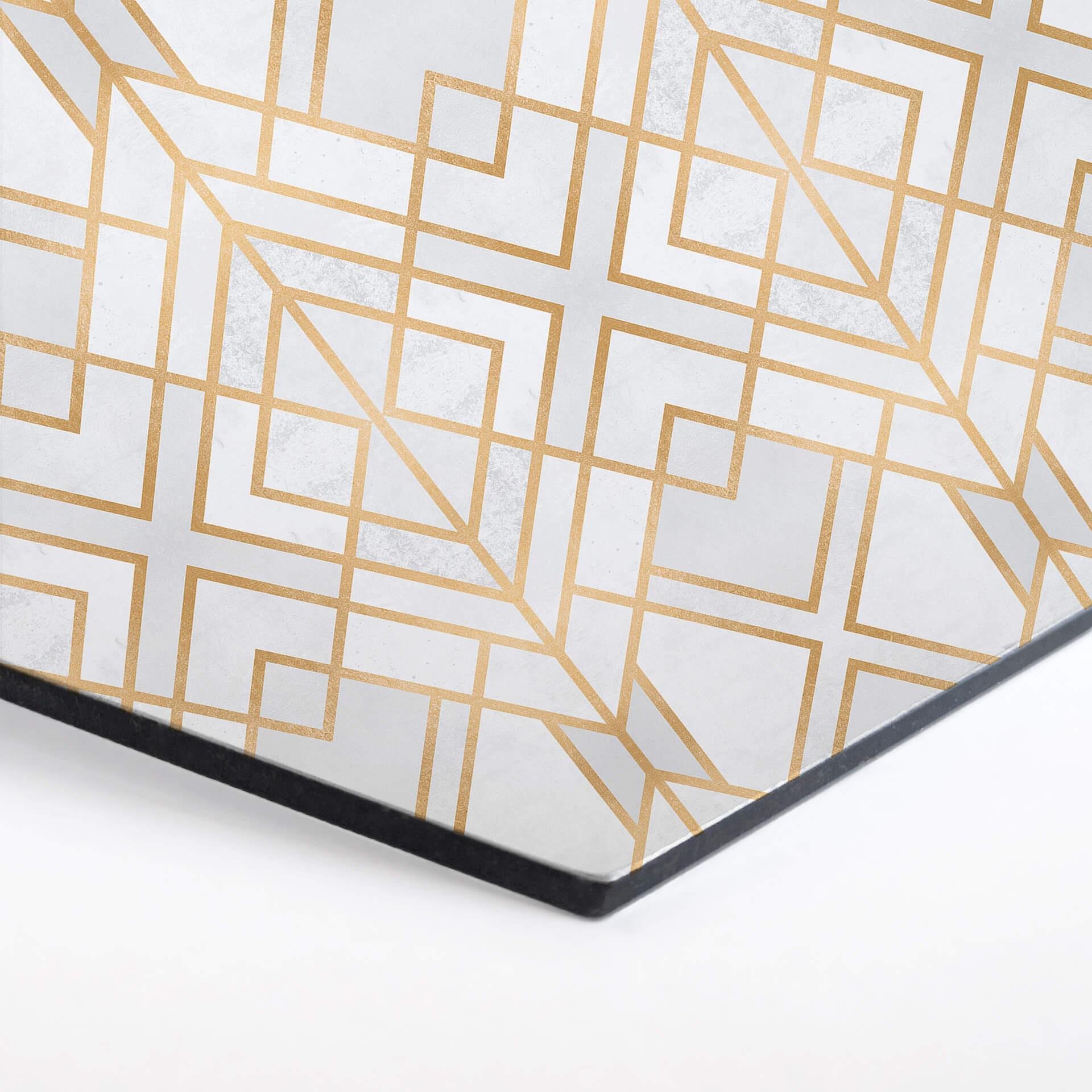 Hexagon Dibond Fredriksson - Golden Geometry