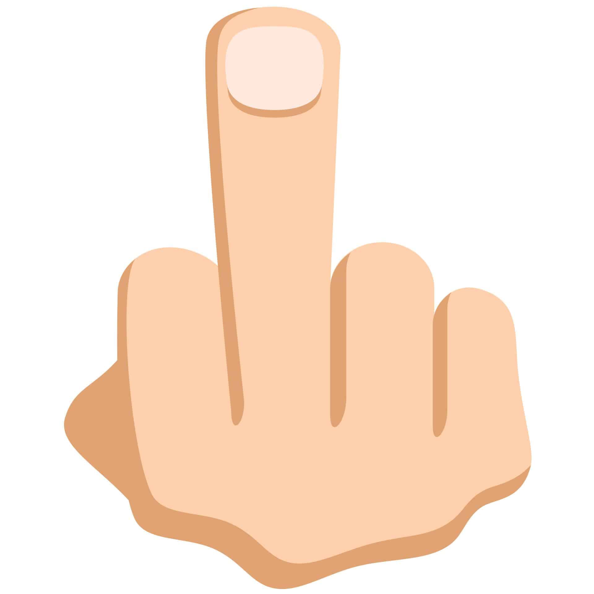 Muursticker Emoji The Finger