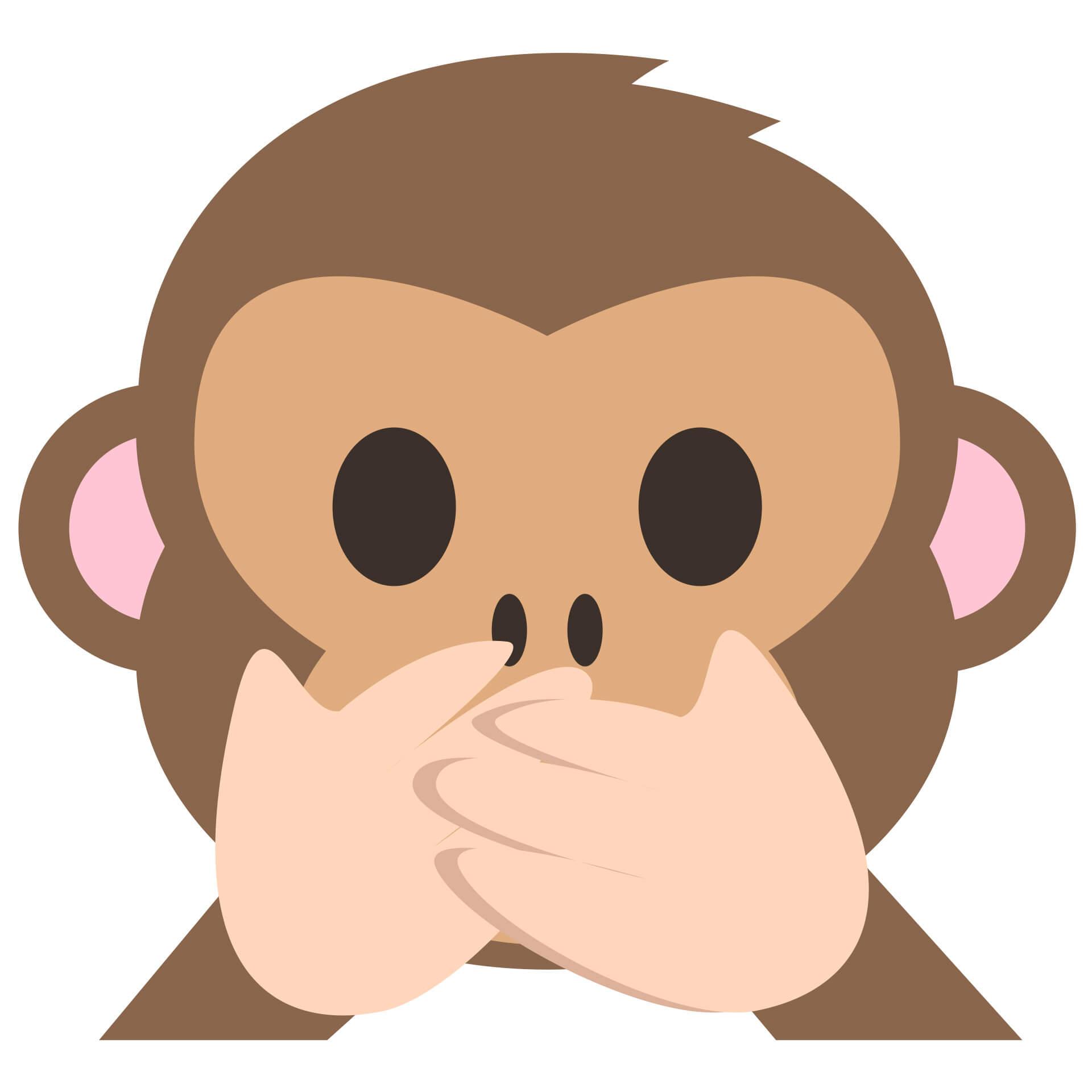 Wandtattoo Emoji Speak No Evil Monkey