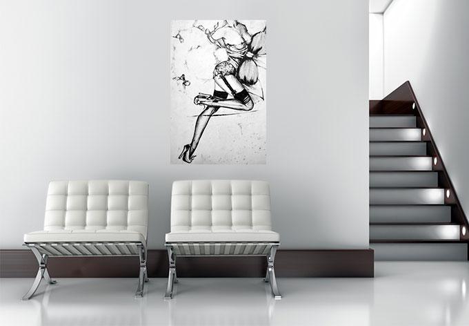 Muurprints - Verleidelijke Pin-up