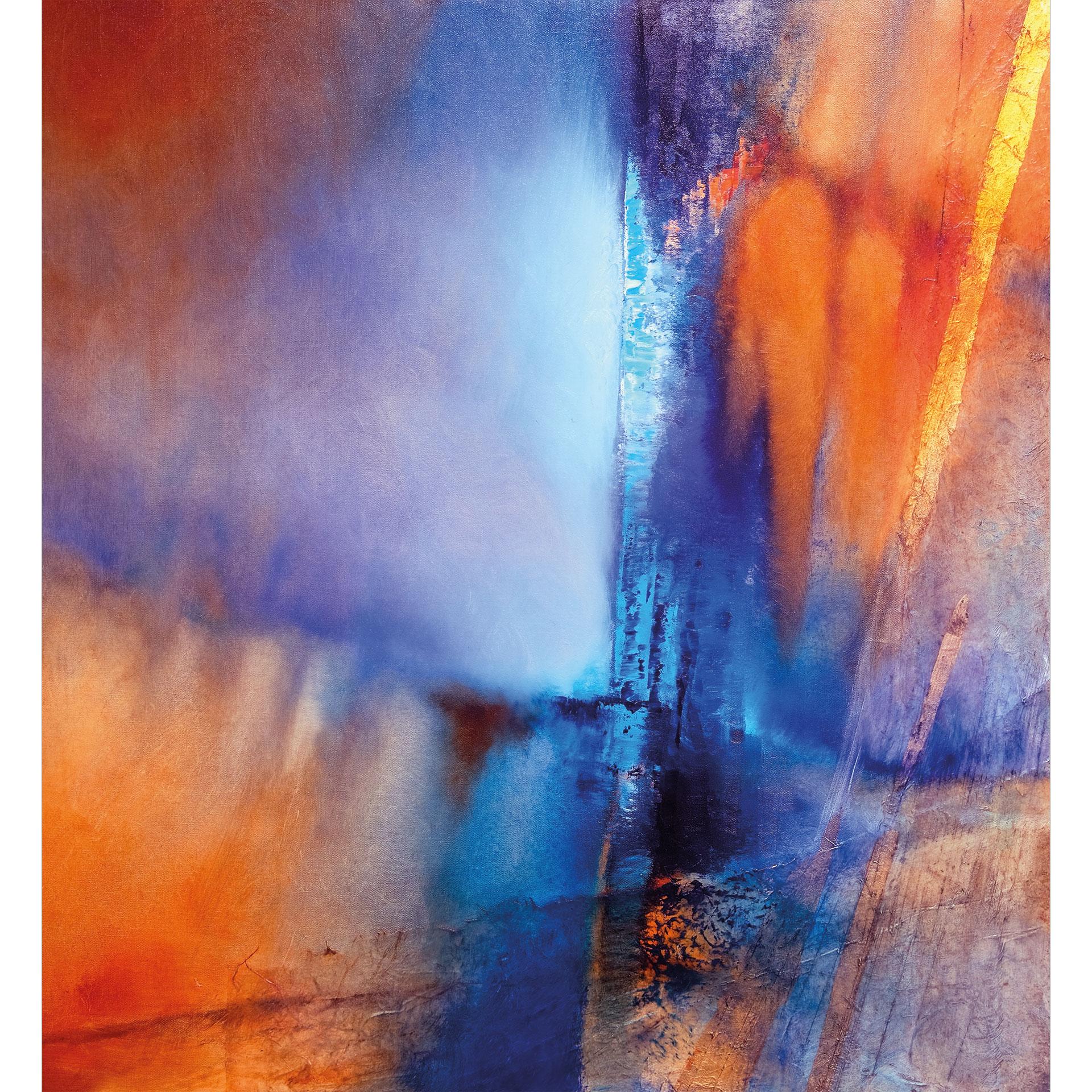 Fotobehang met kunstdruk - Contrast van ijs en gloed - Schmucker