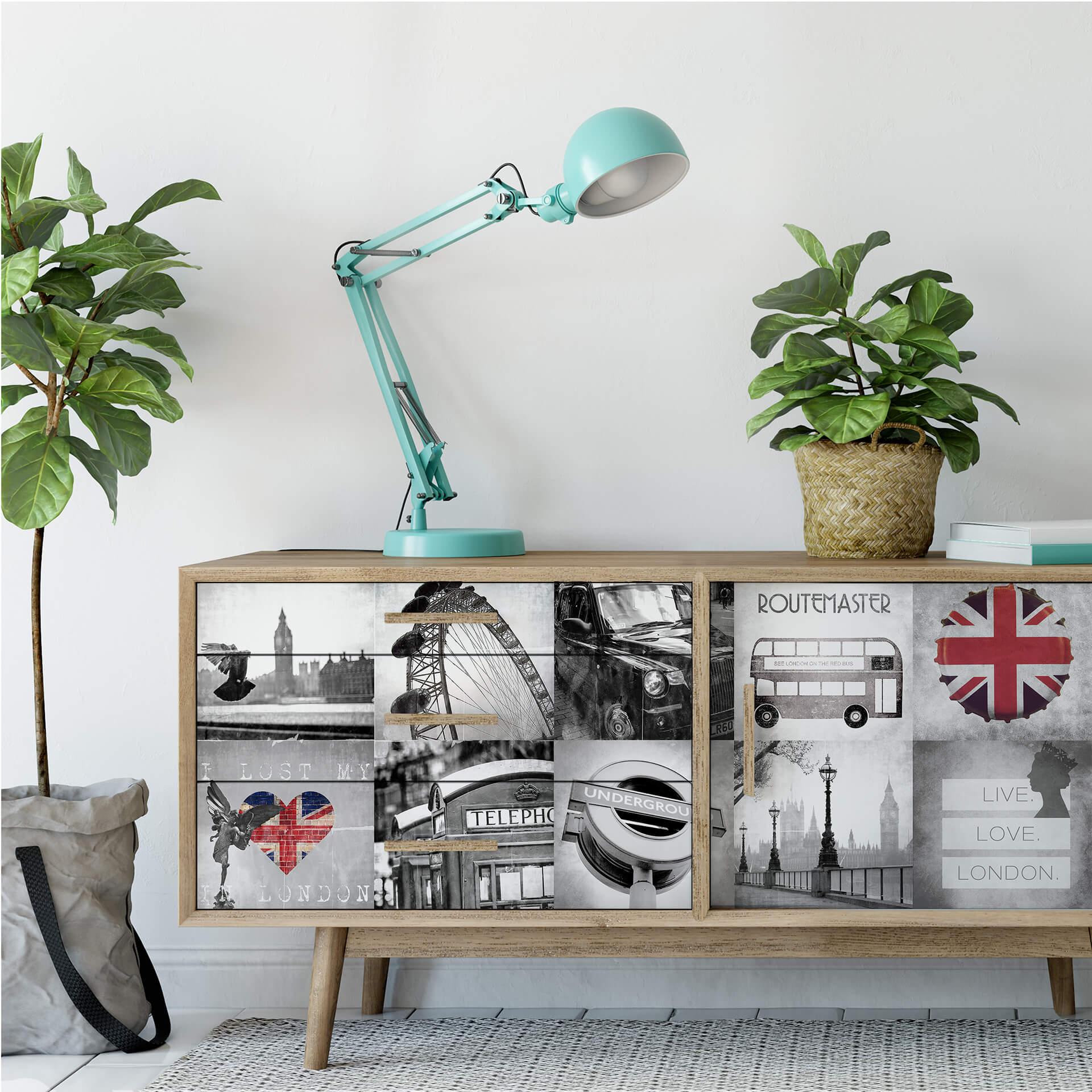 Muurprints Impressie van London - Panorama
