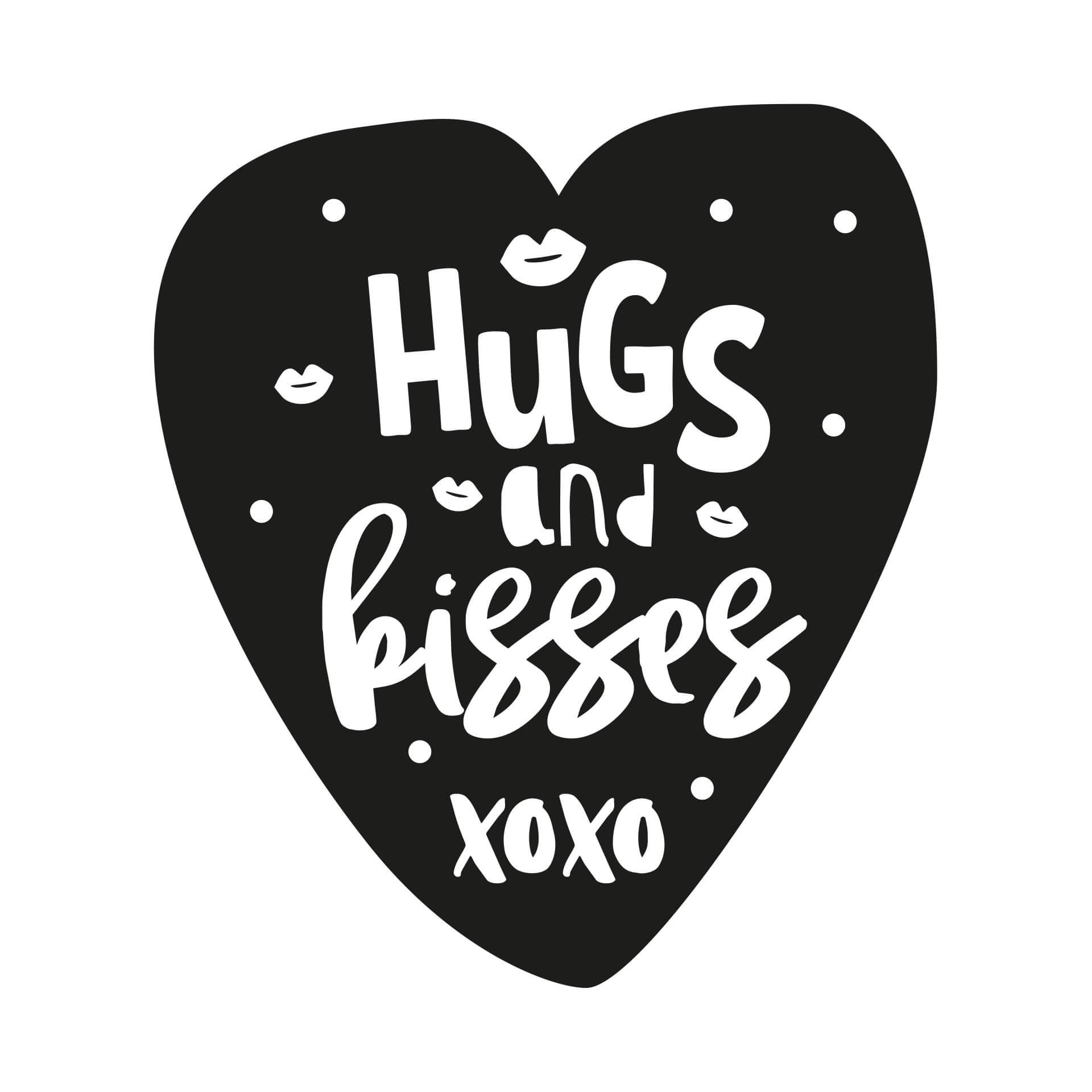 Muursticker Hugs and Kisses