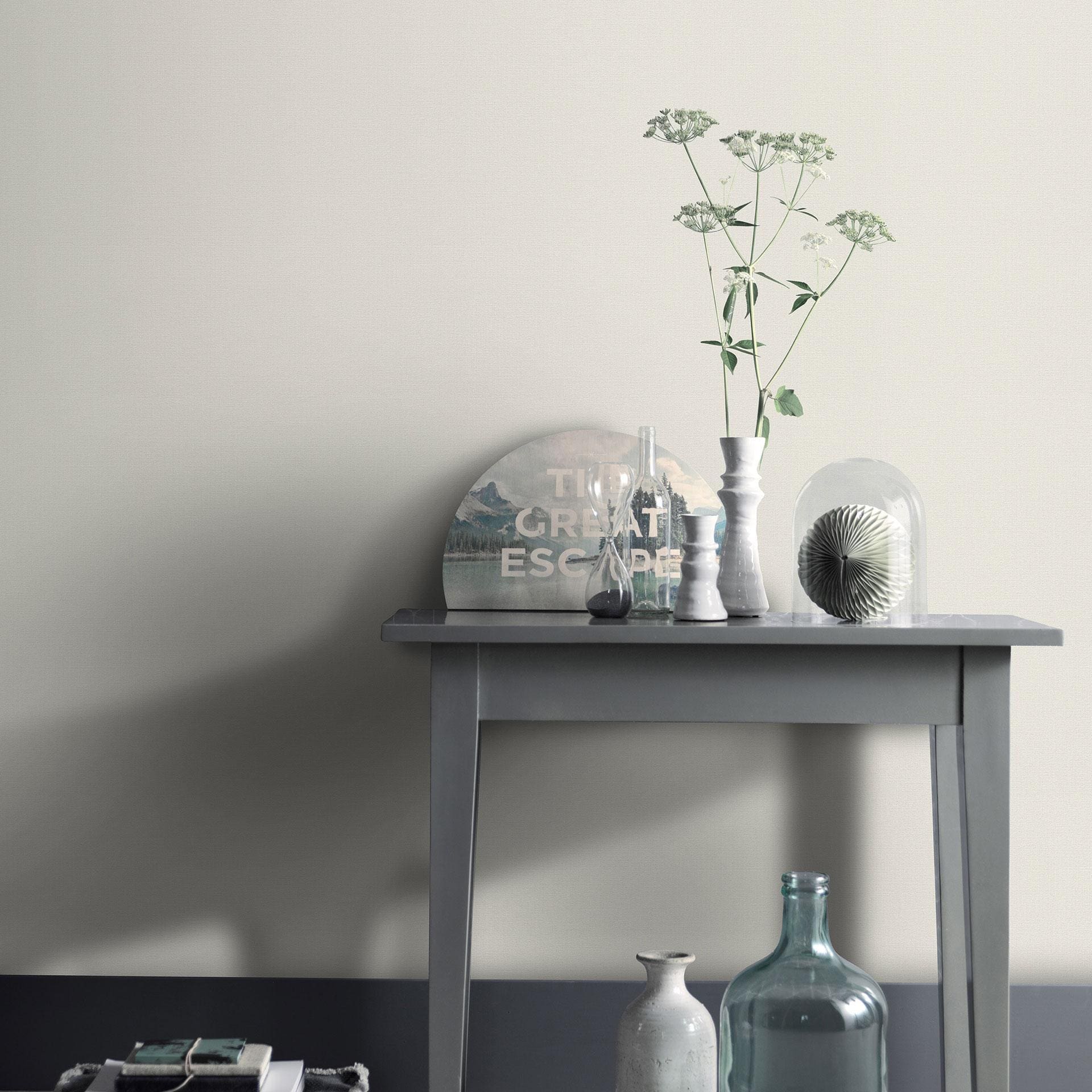 Ikke-vævet tapet WOVEN Elle Decoration 4, hvid