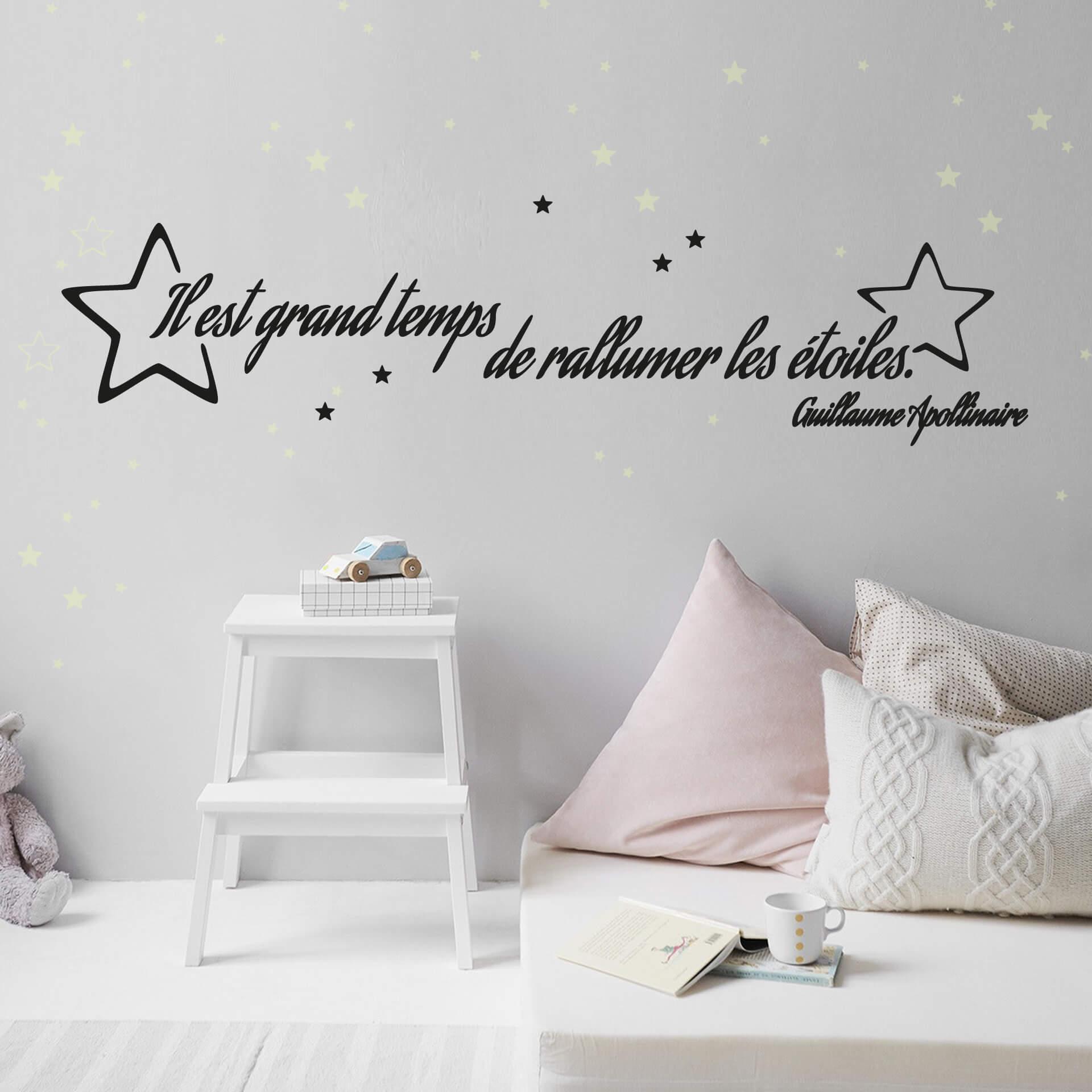 Adesivo murale - Il est grand temps+ stelle luminose
