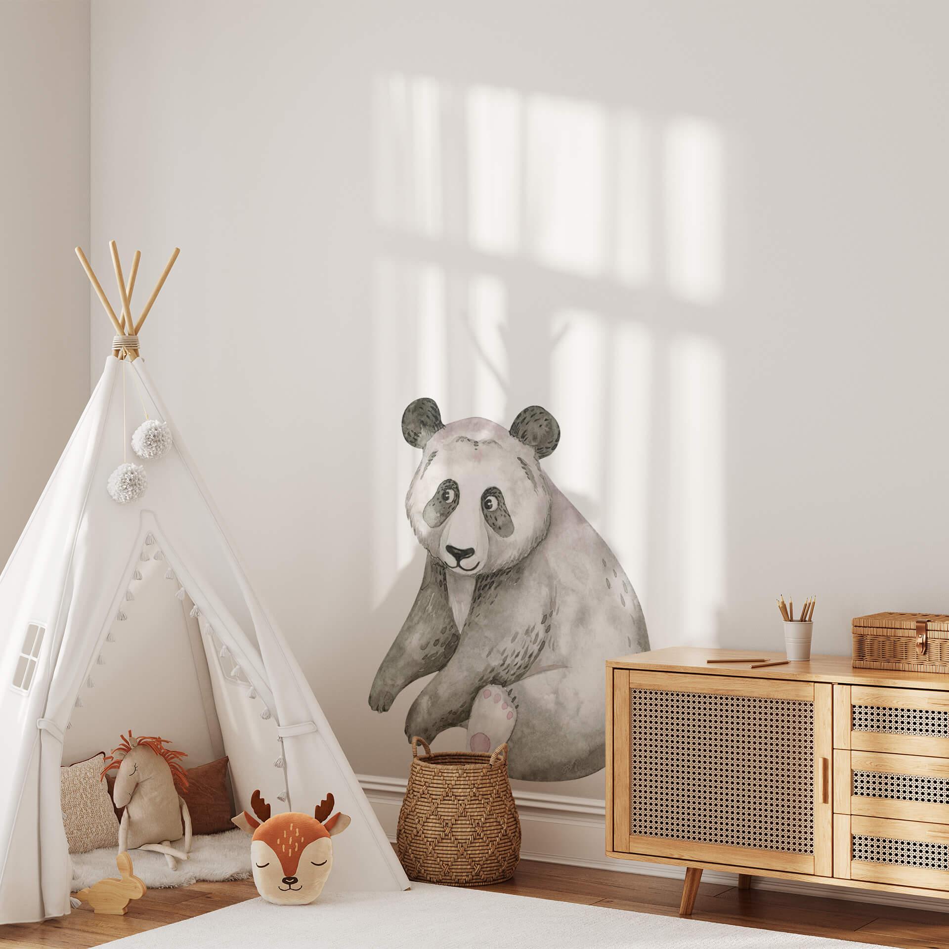 Wandtattoo Sitzender Panda - Kvilis