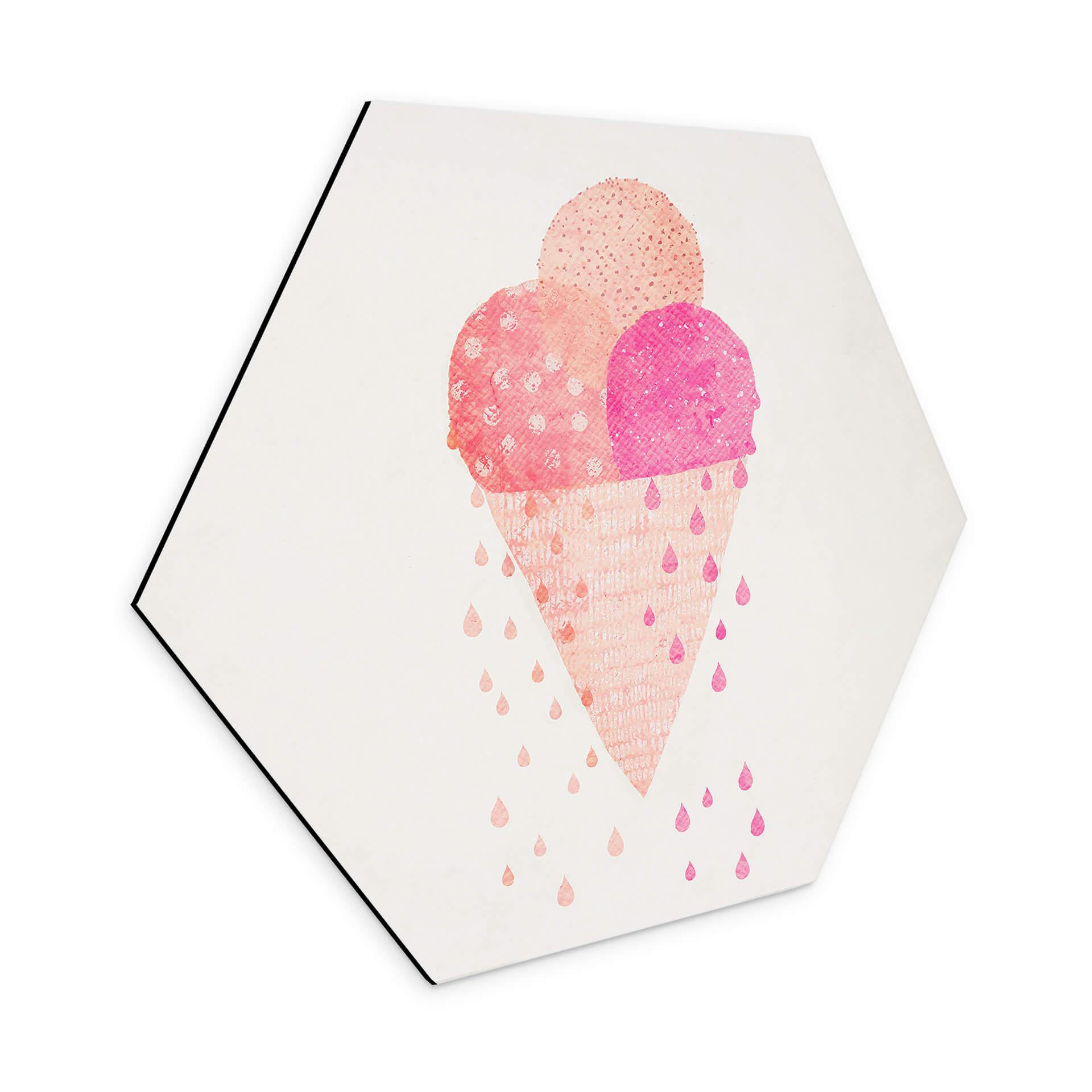 Hexagon Dibond Treechild - Ice Cream in Summer