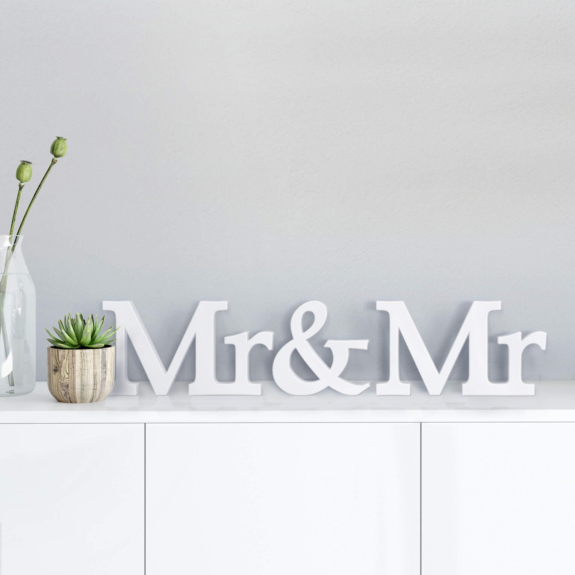 Letras decorativas 3D Mr & Mr serif