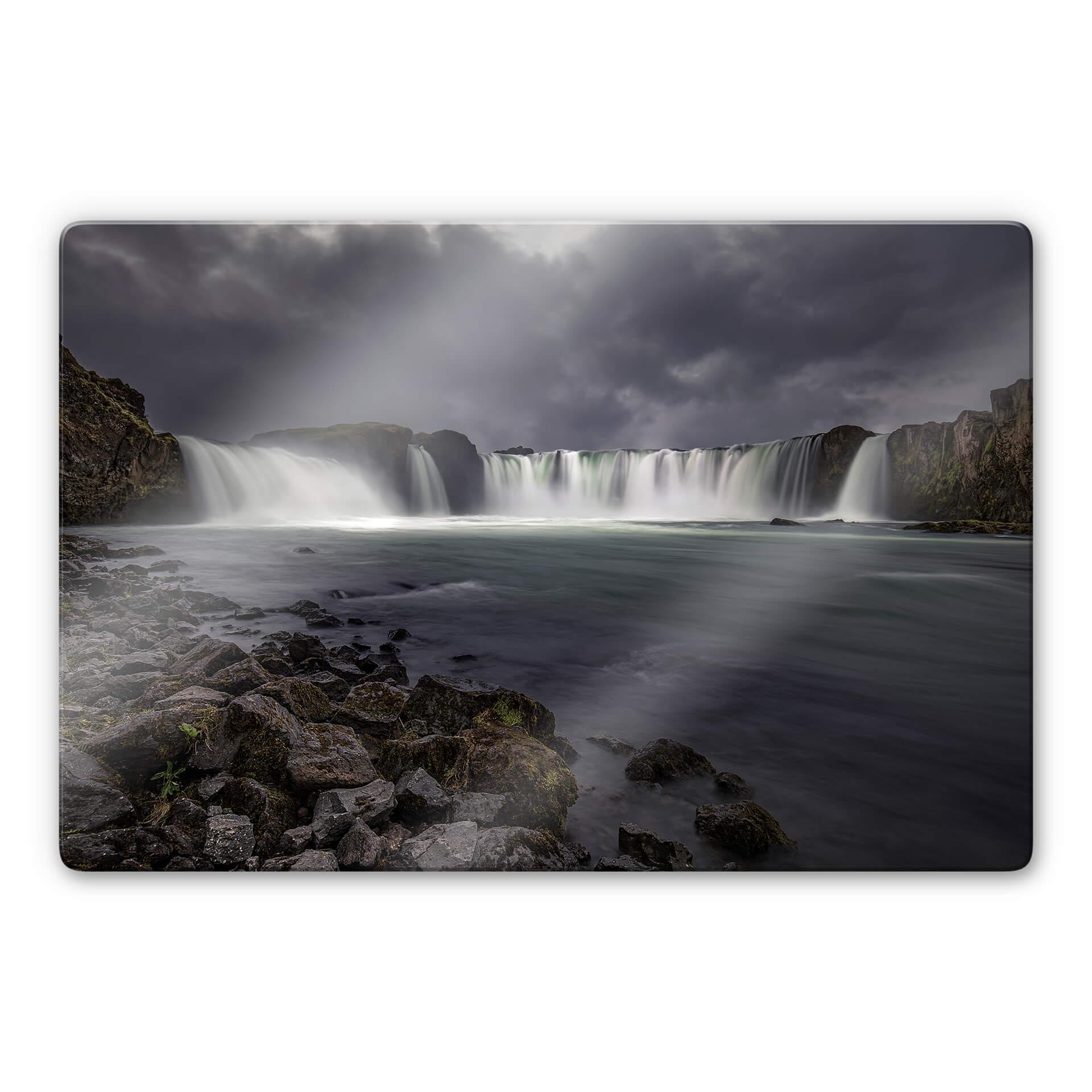 Glasschilderij Cuadrado - Gods of Water