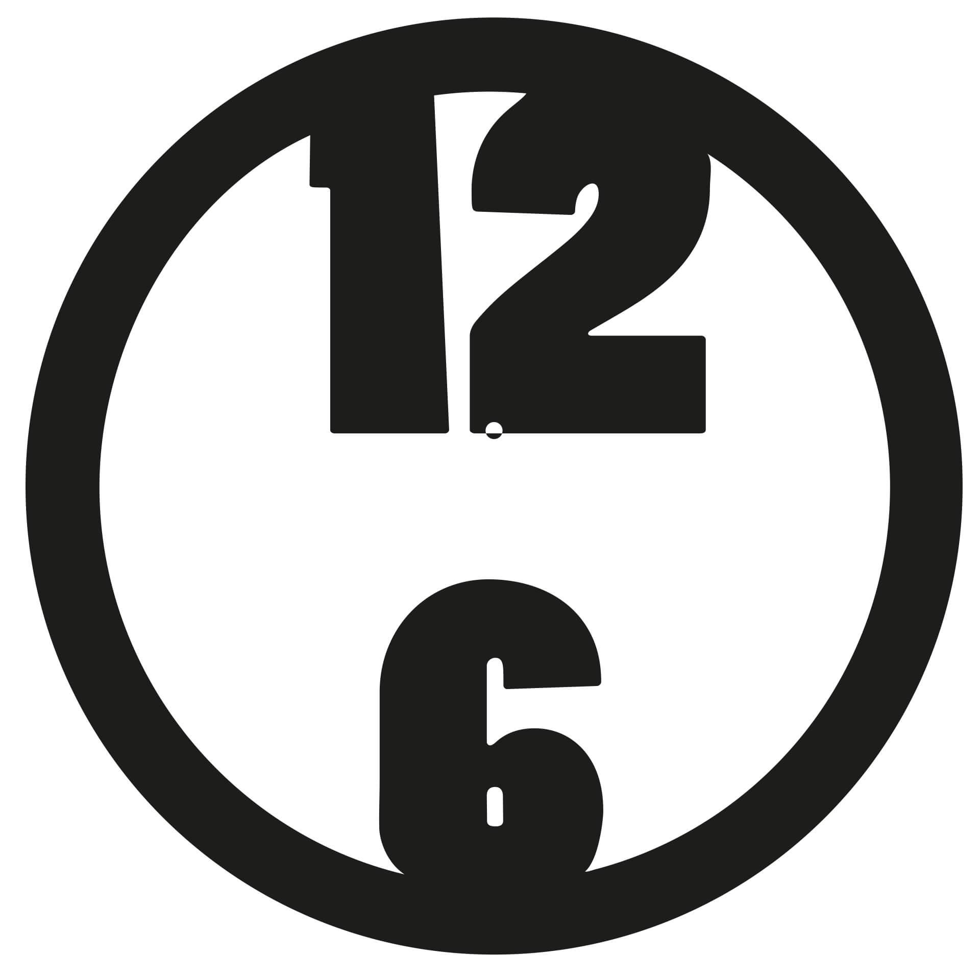 Wandtattoo Modern Uhr