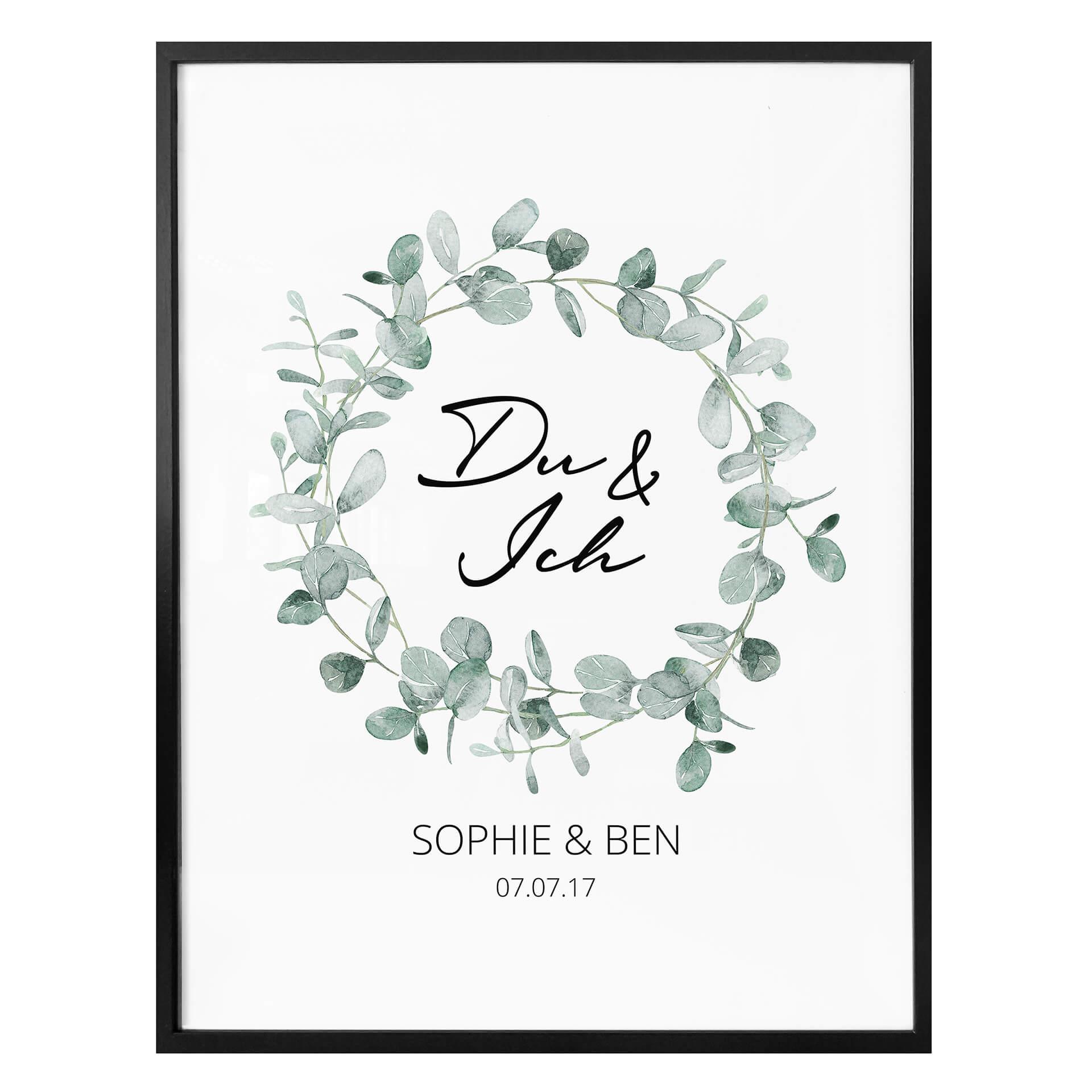Poster Du & Ich + Testo personalizzato