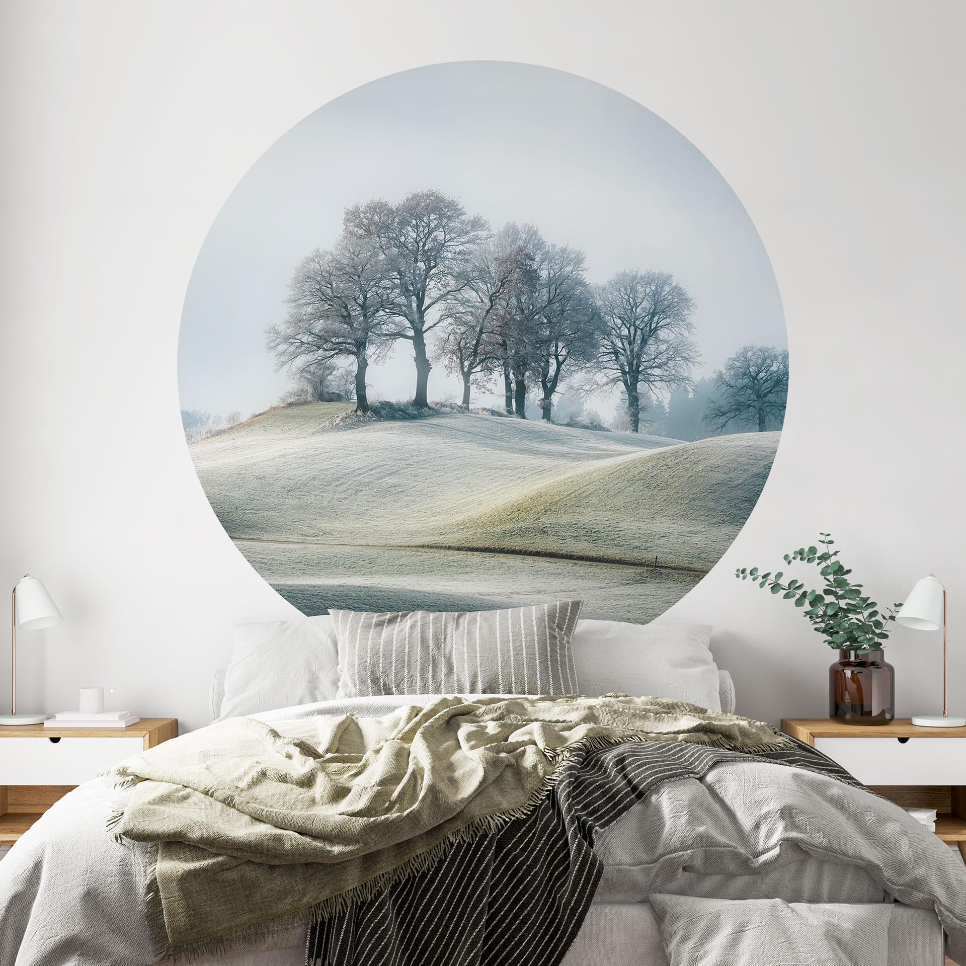 Wallsticker Frostigt bakket landskab - Eisenmann - Rund