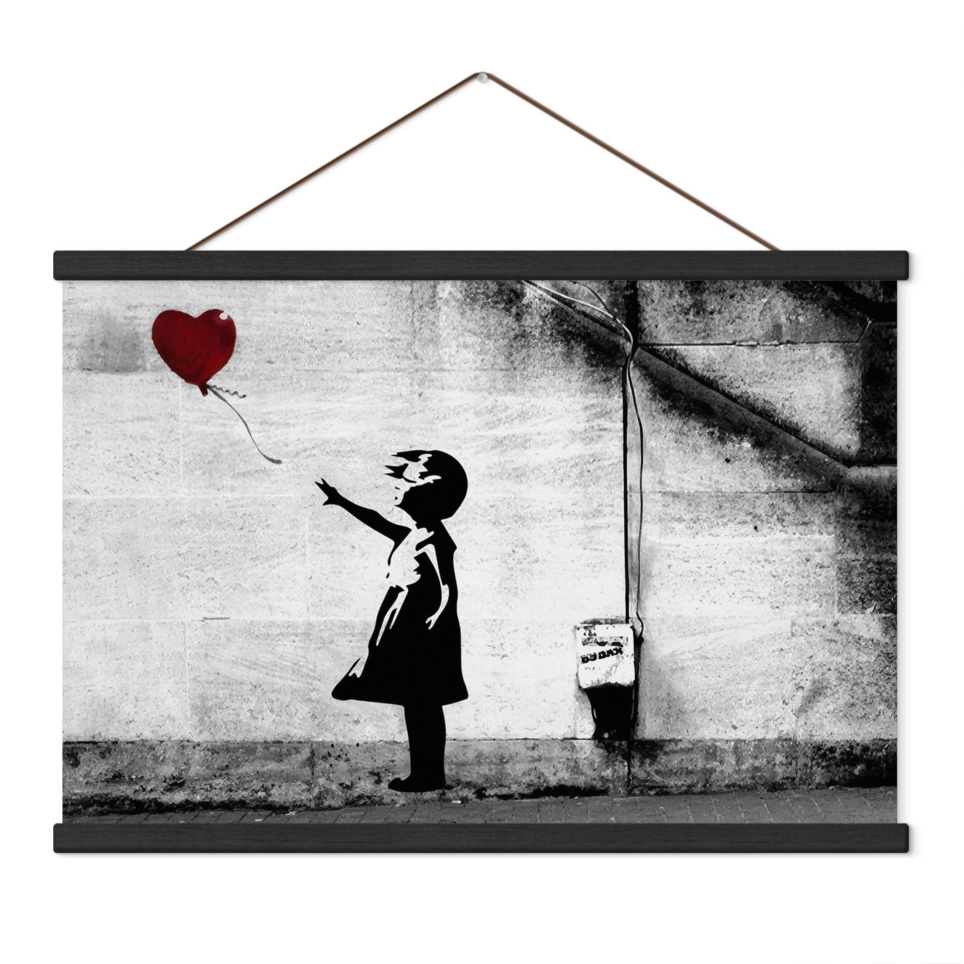 Textielposter - Meisje met ballon - Banksy