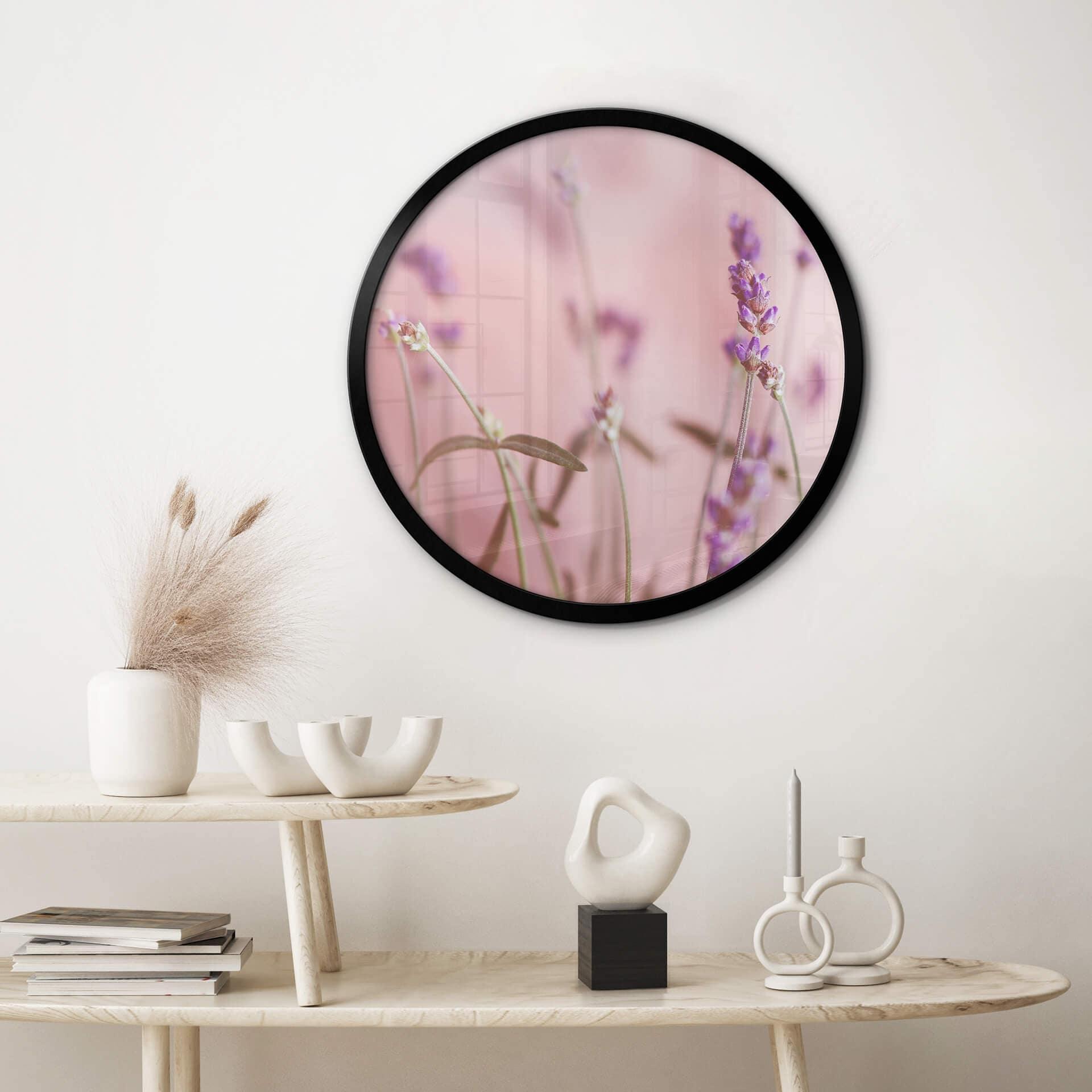 Plakat Delicate Lavender - okrągły