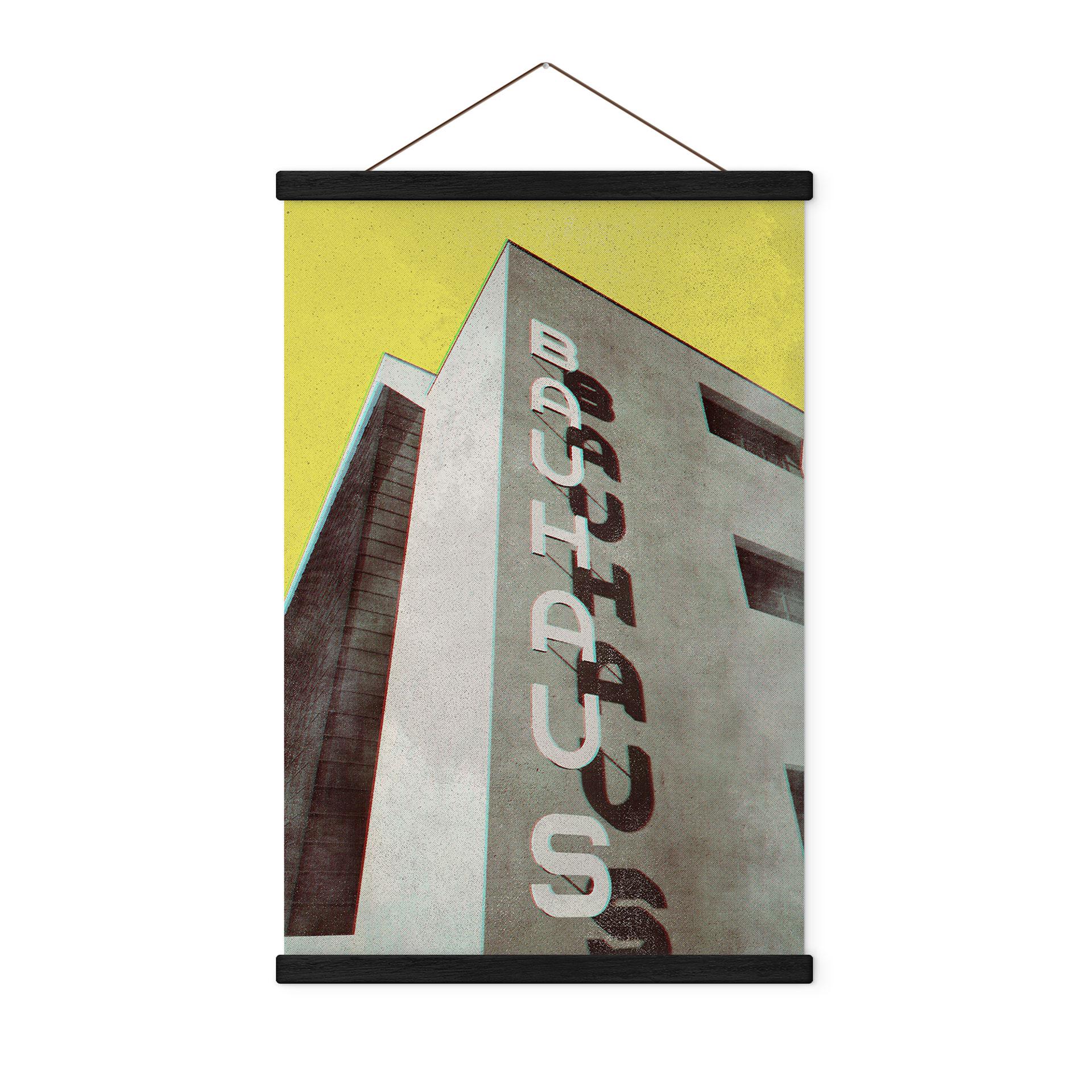 Vintage Bauhaus Dessau arkitektur Tekstil plakat - Blursbyai