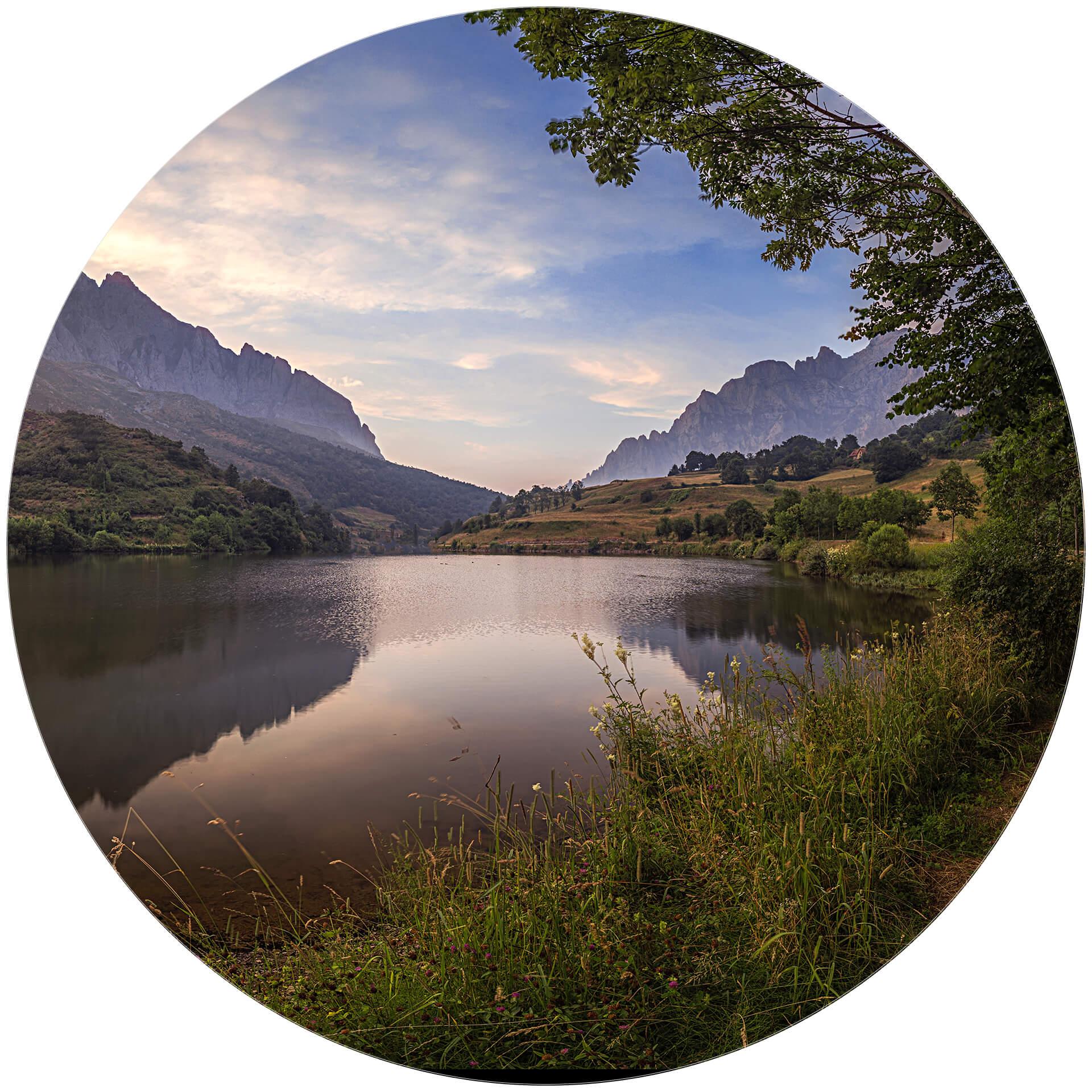 Behangcirkel Cuadrado - Paradise Pond - vliesbehang/zelfklevend vliesbehang