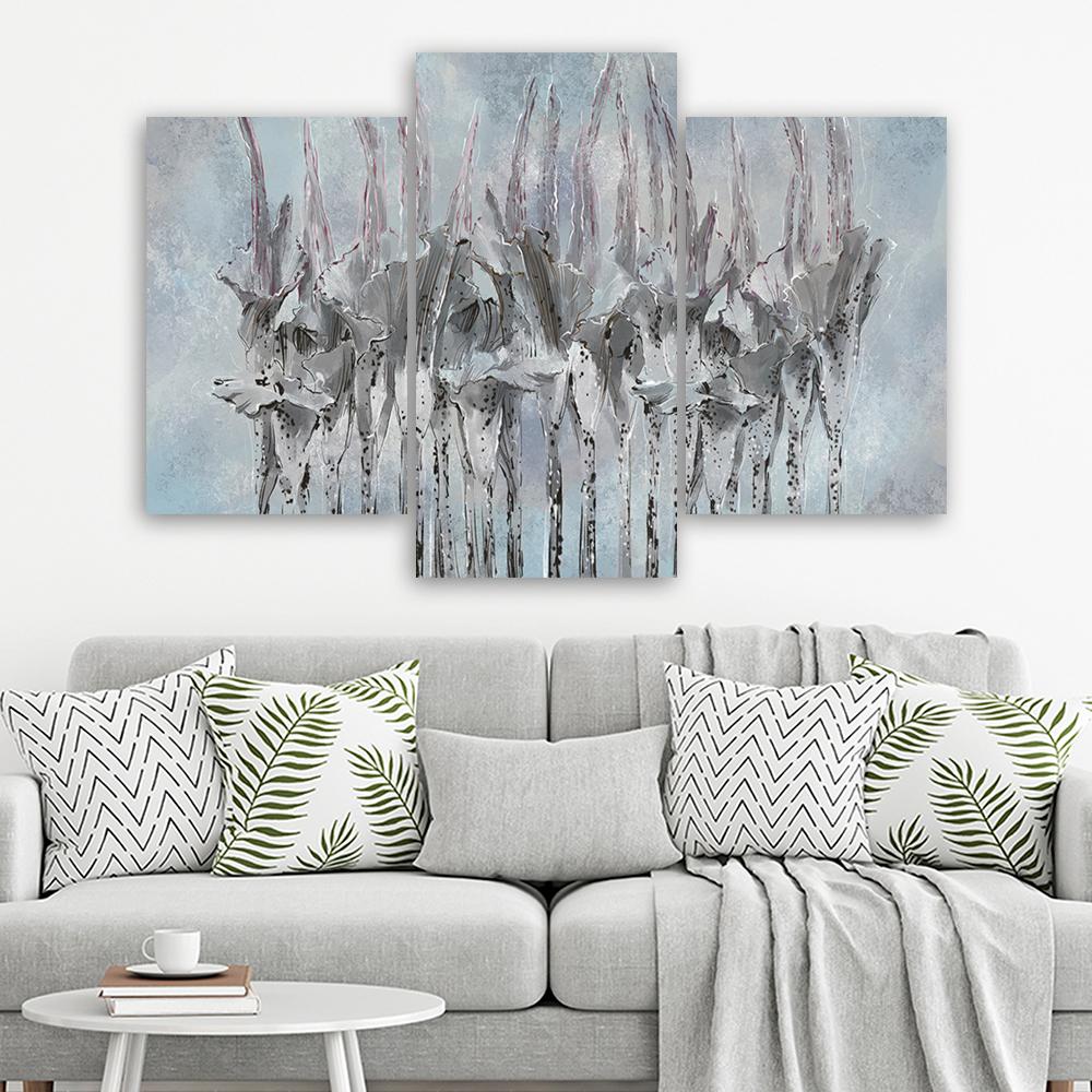 Lærred print 3 dele, planter blomster Simnitło