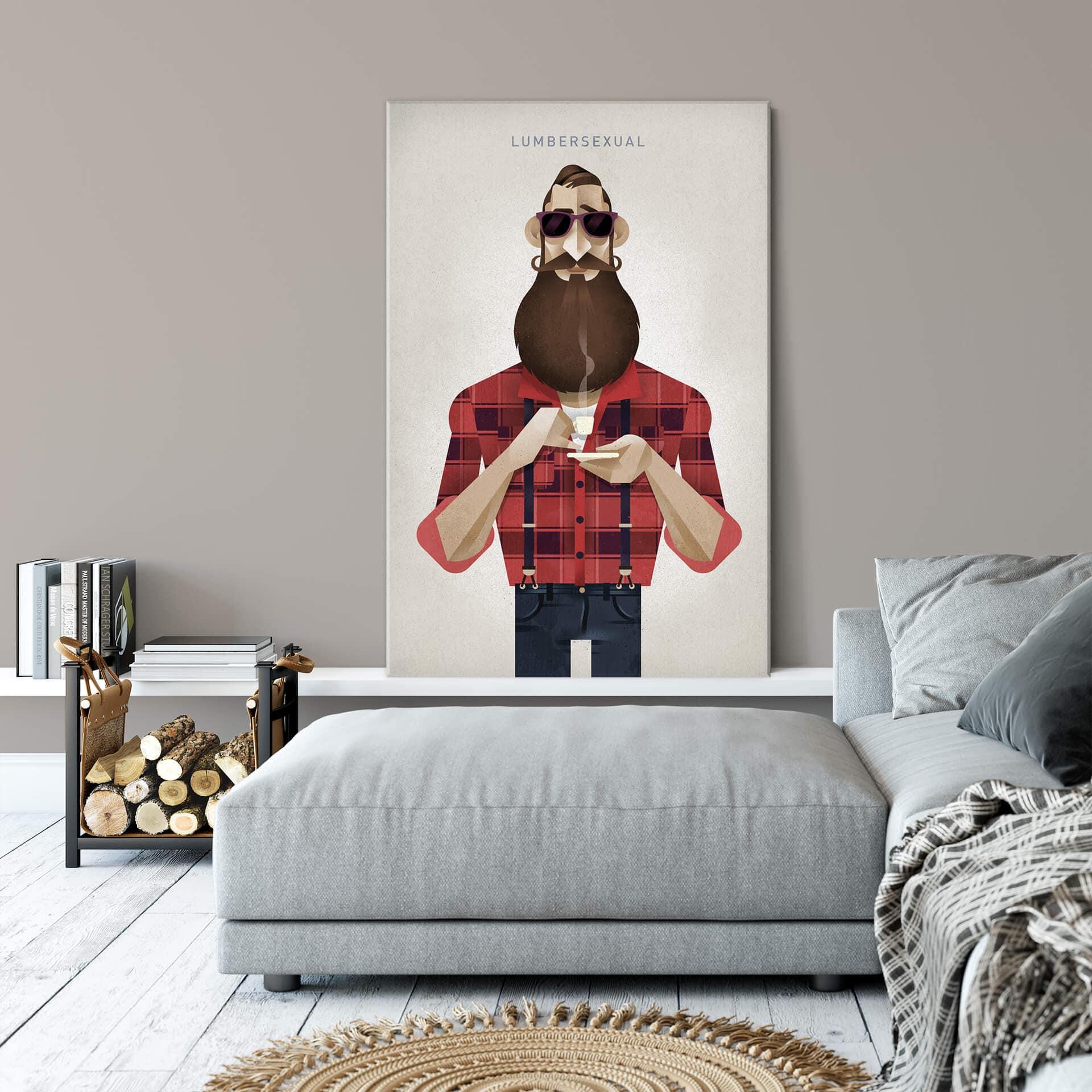 Leinwandbild Braun - Lumbersexual