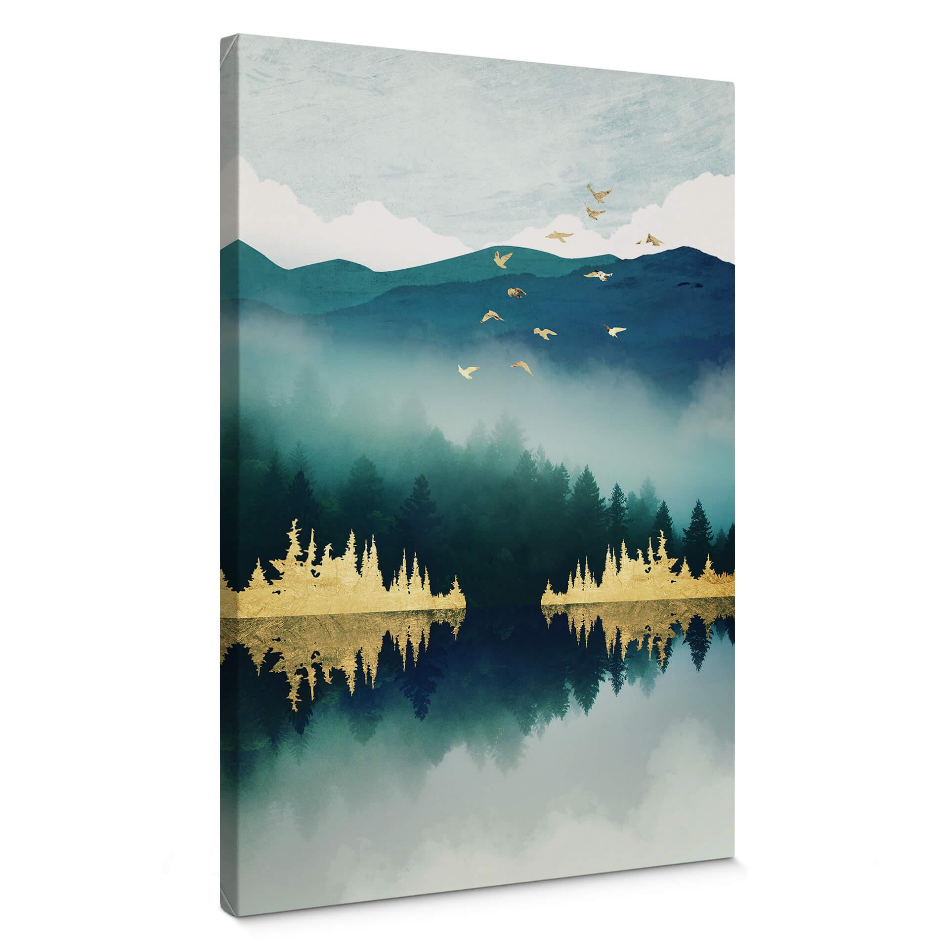 Canvastavla SpaceFrog Designs - Lugn morgon